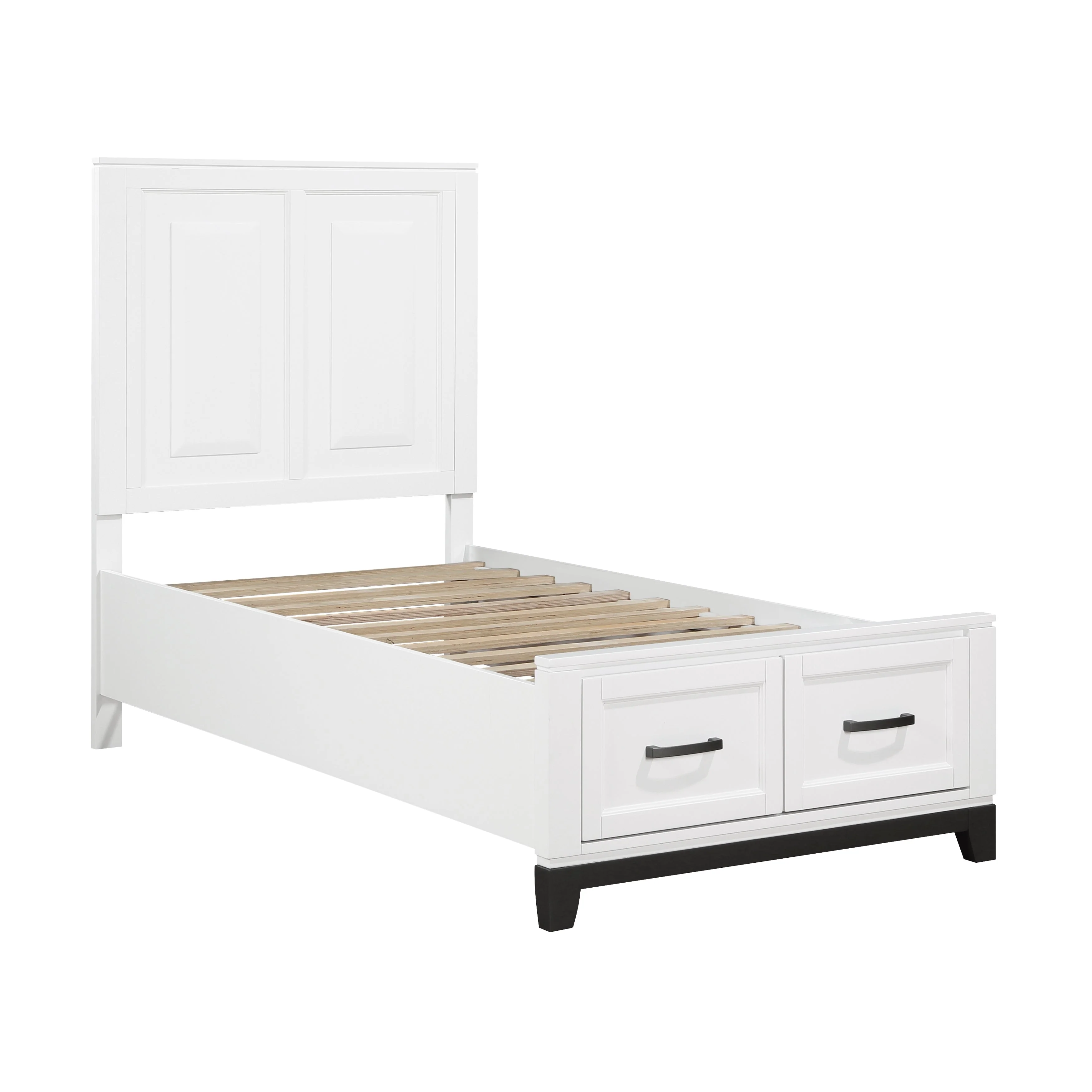 Garretson White Twin Storage Platform Bed - Image 3