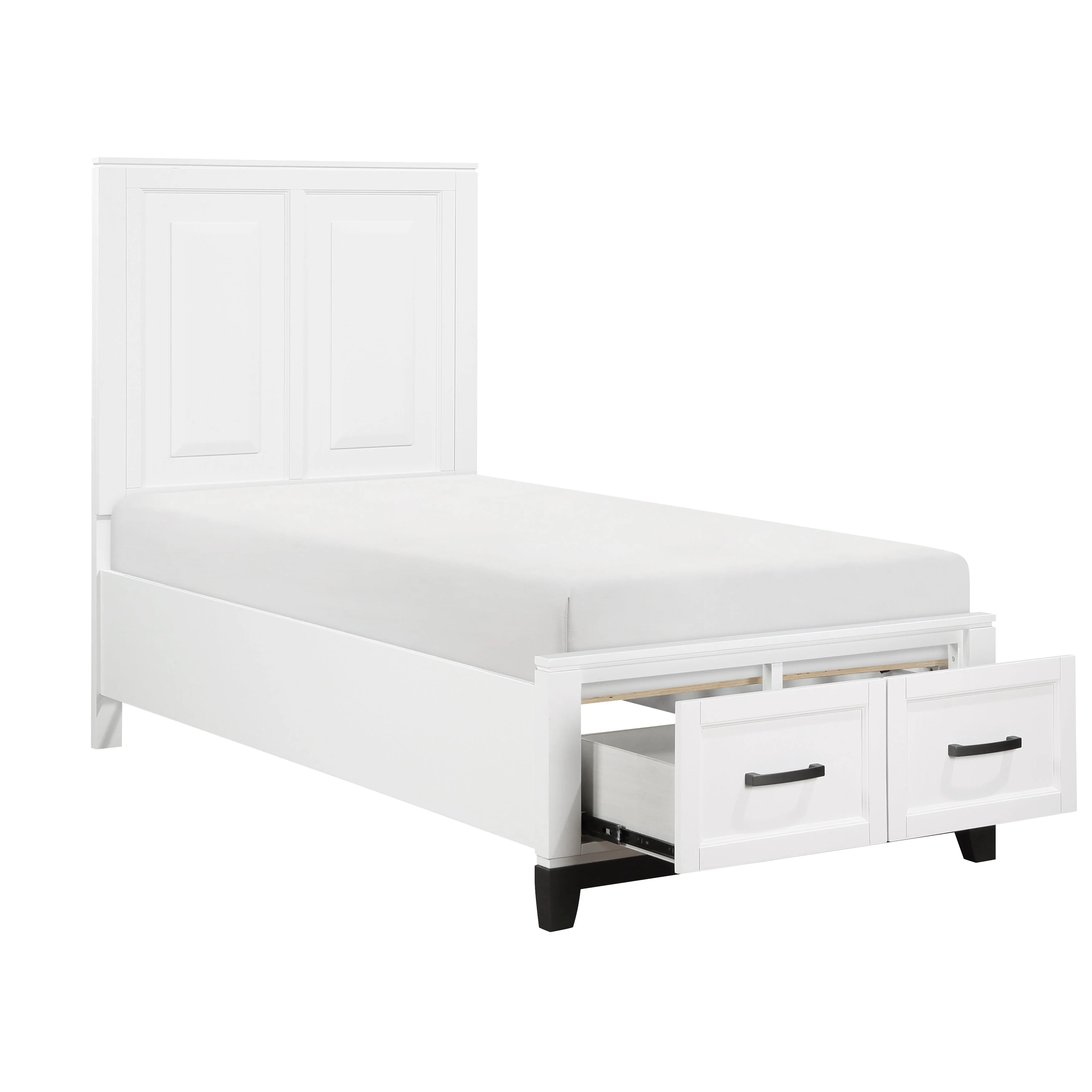 Garretson White Twin Storage Platform Bed - Image 4