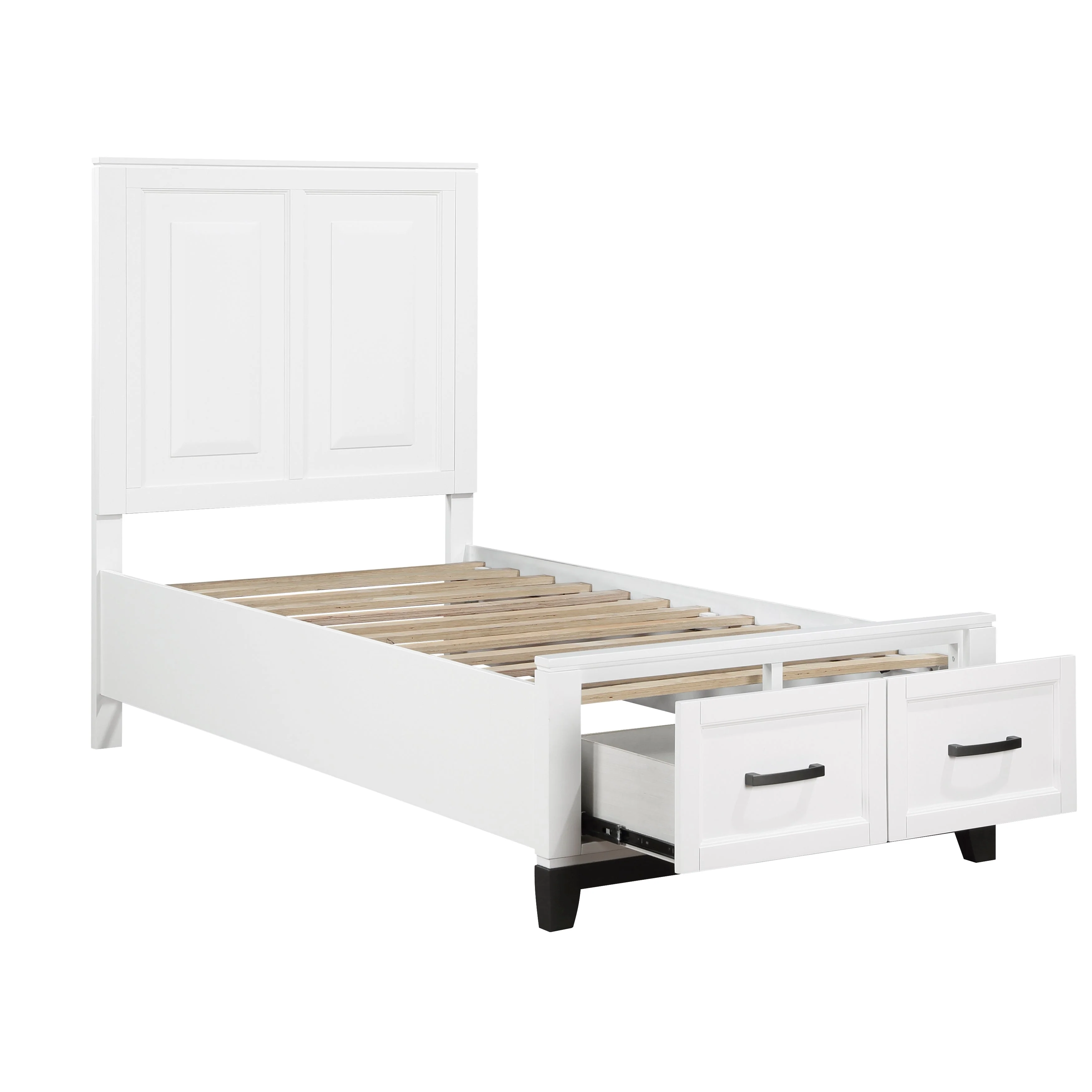 Garretson White Twin Storage Platform Bed - Image 5