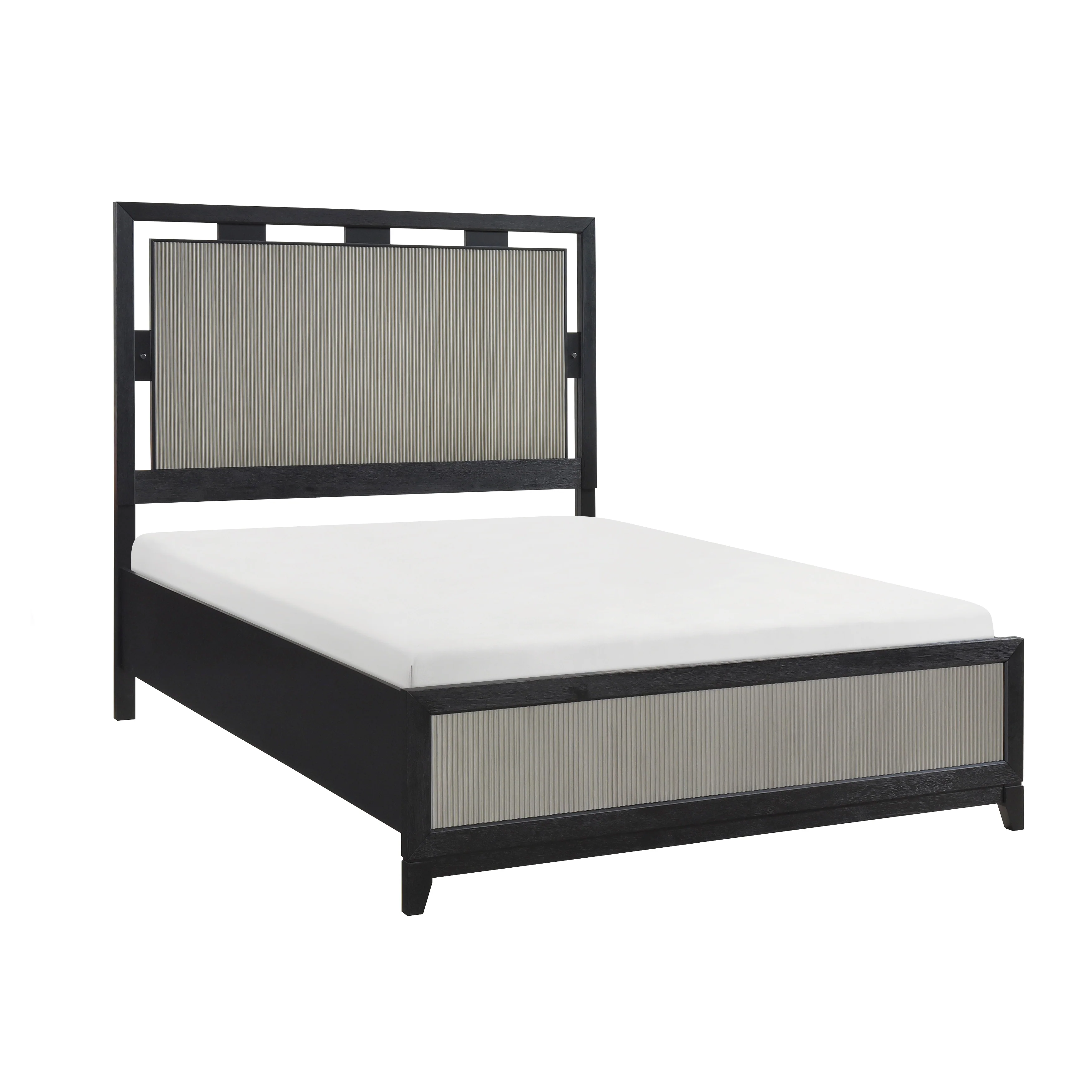 Garrison Charcoal & Gray King LED Panel Bed - Image 2