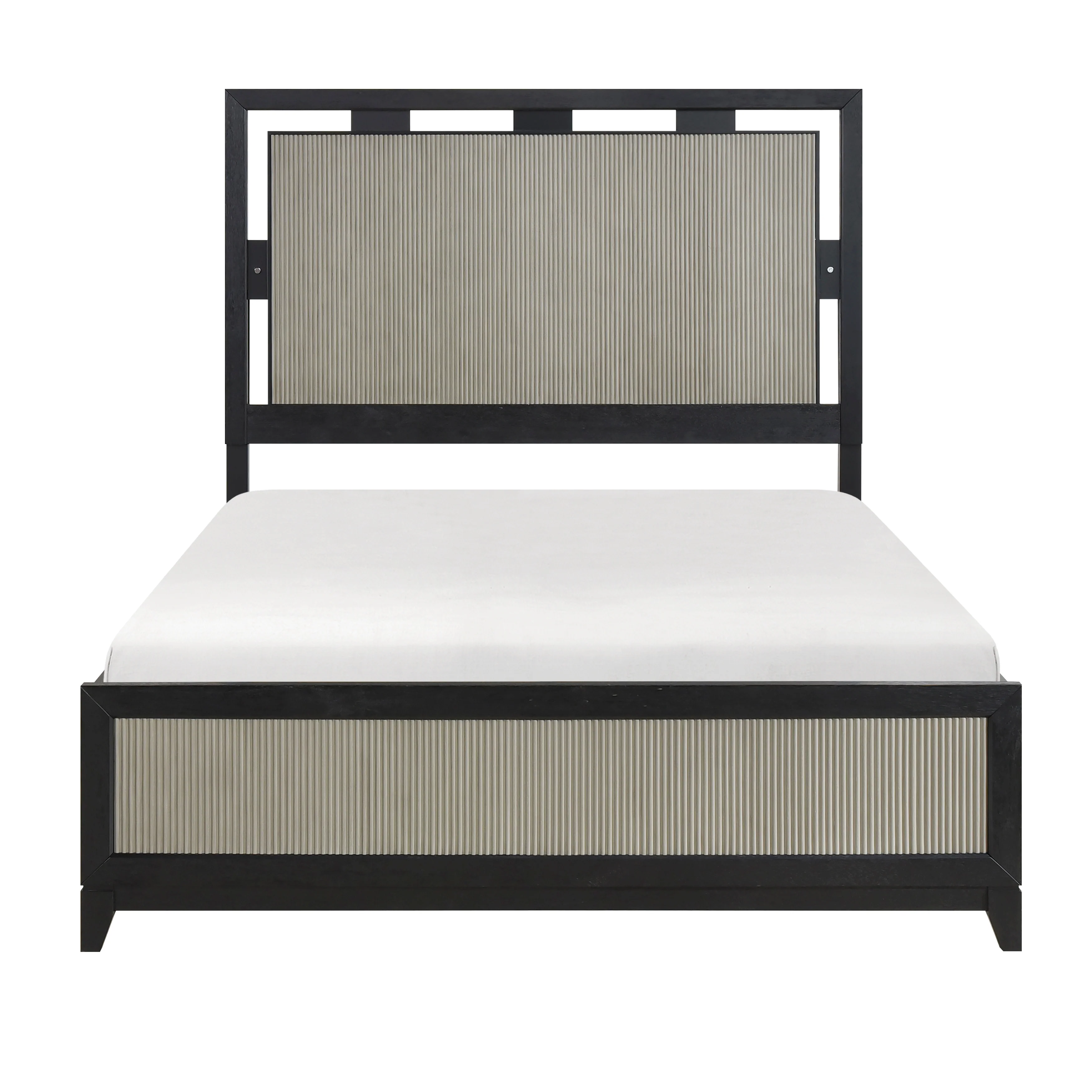 Garrison Charcoal & Gray King LED Panel Bed - Image 3