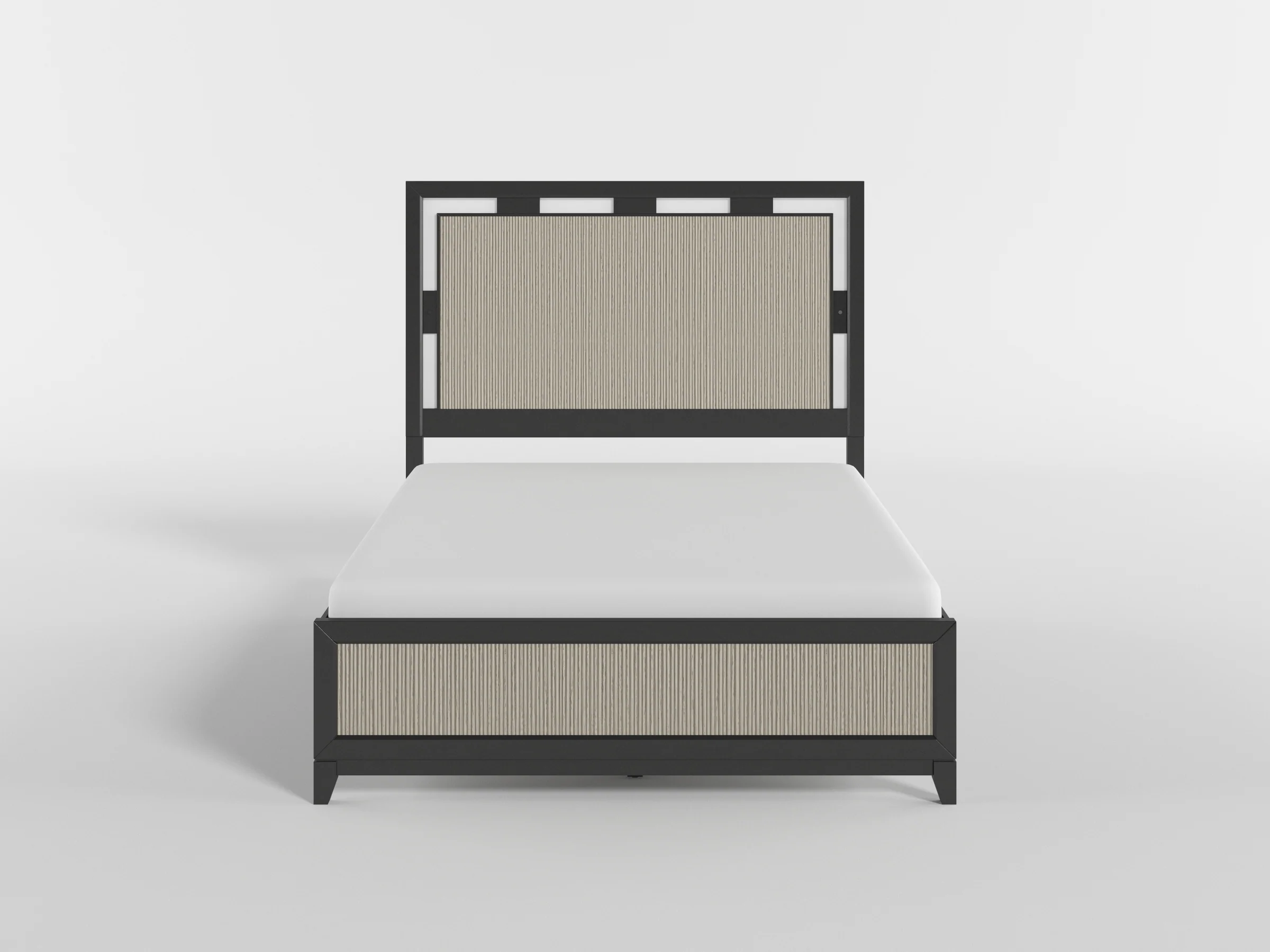 Garrison Charcoal & Gray King LED Panel Bed - Image 5