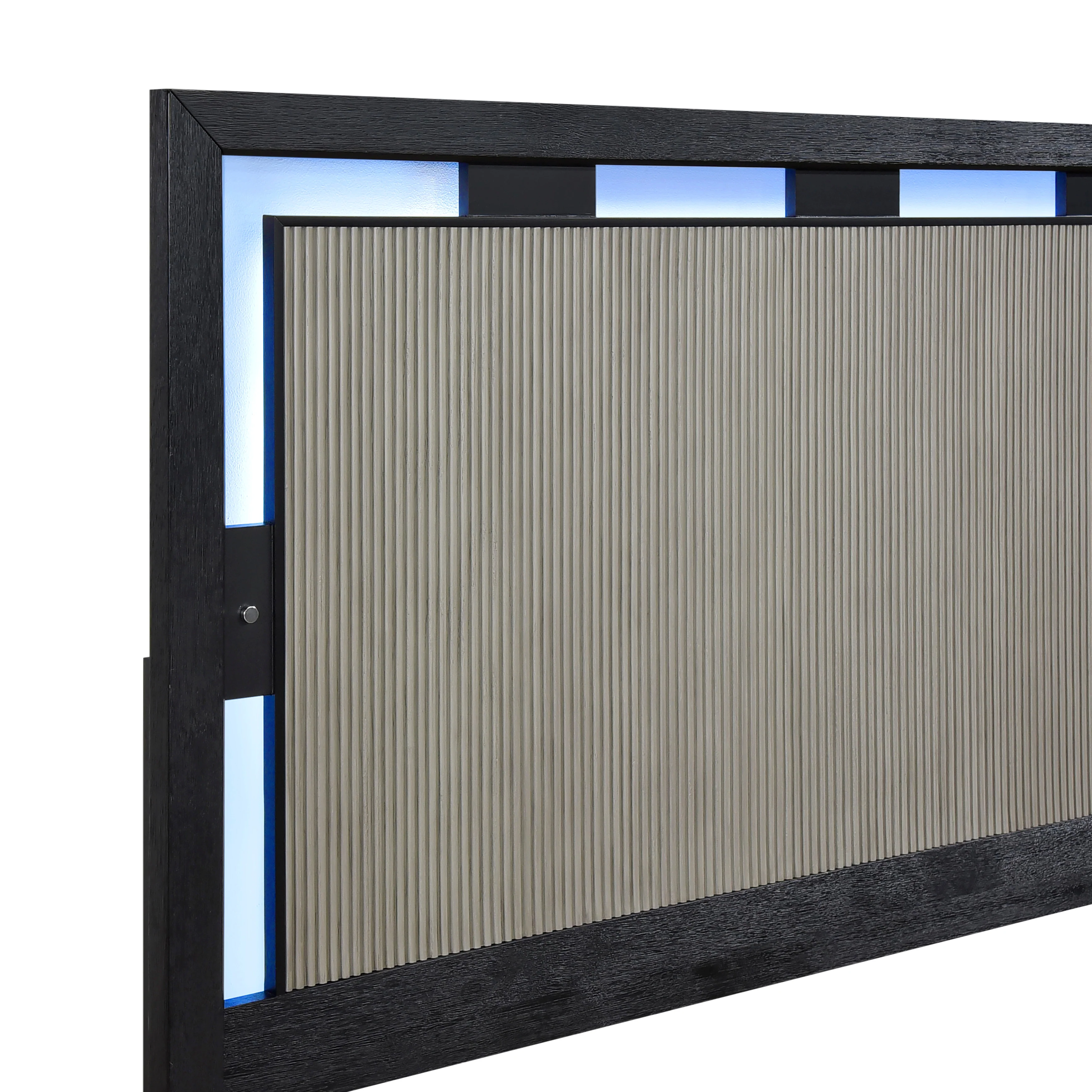 Garrison Charcoal & Gray King LED Panel Bed - Image 6