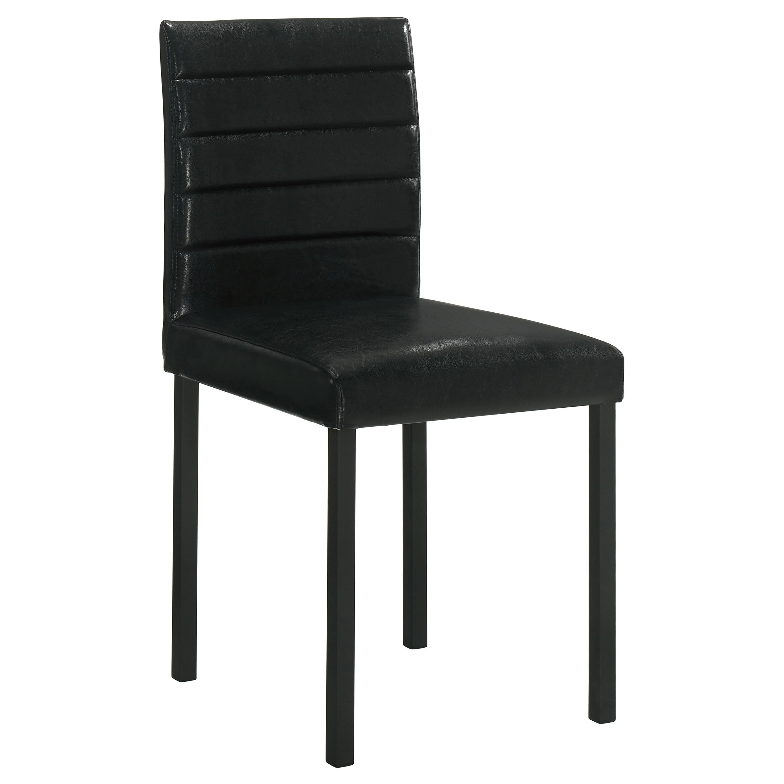 Garza Black Upholstered Dining Side Chair (Set of 4) - Image 3