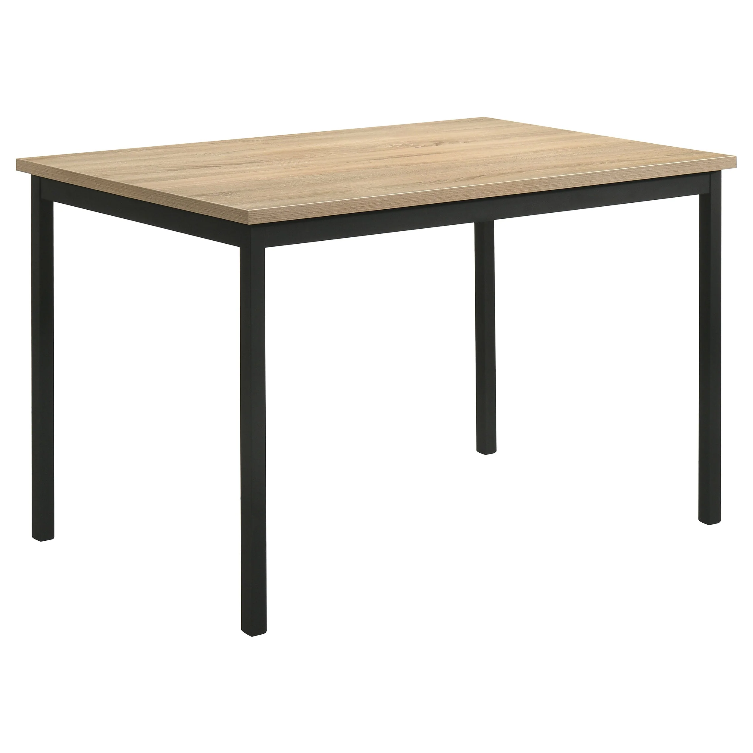 Garza Greige Oak/Black 5-piece Rectangular Dining Table - Image 3