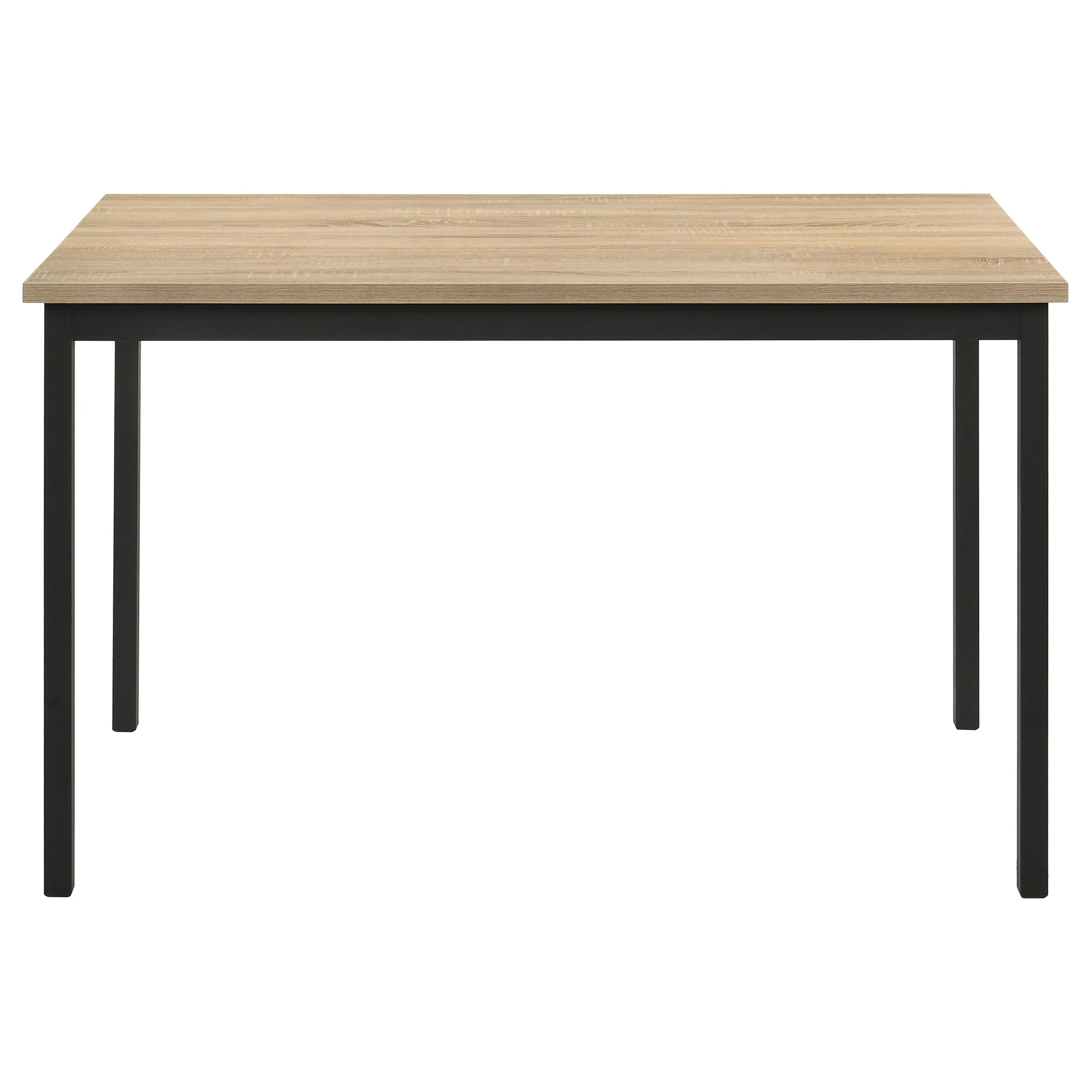 Garza Greige Oak/Black 5-piece Rectangular Dining Table - Image 4