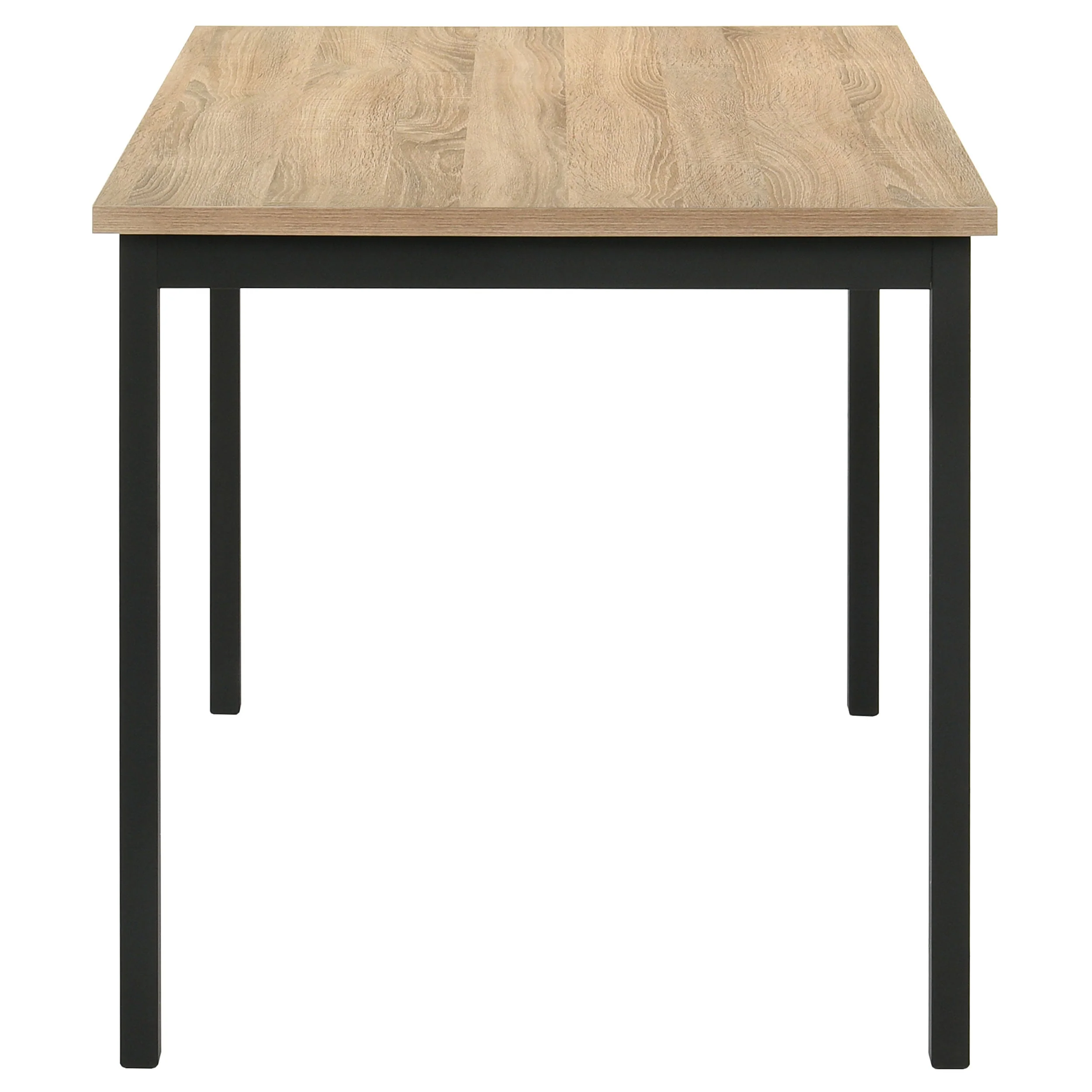 Garza Greige Oak/Black 5-piece Rectangular Dining Table - Image 5