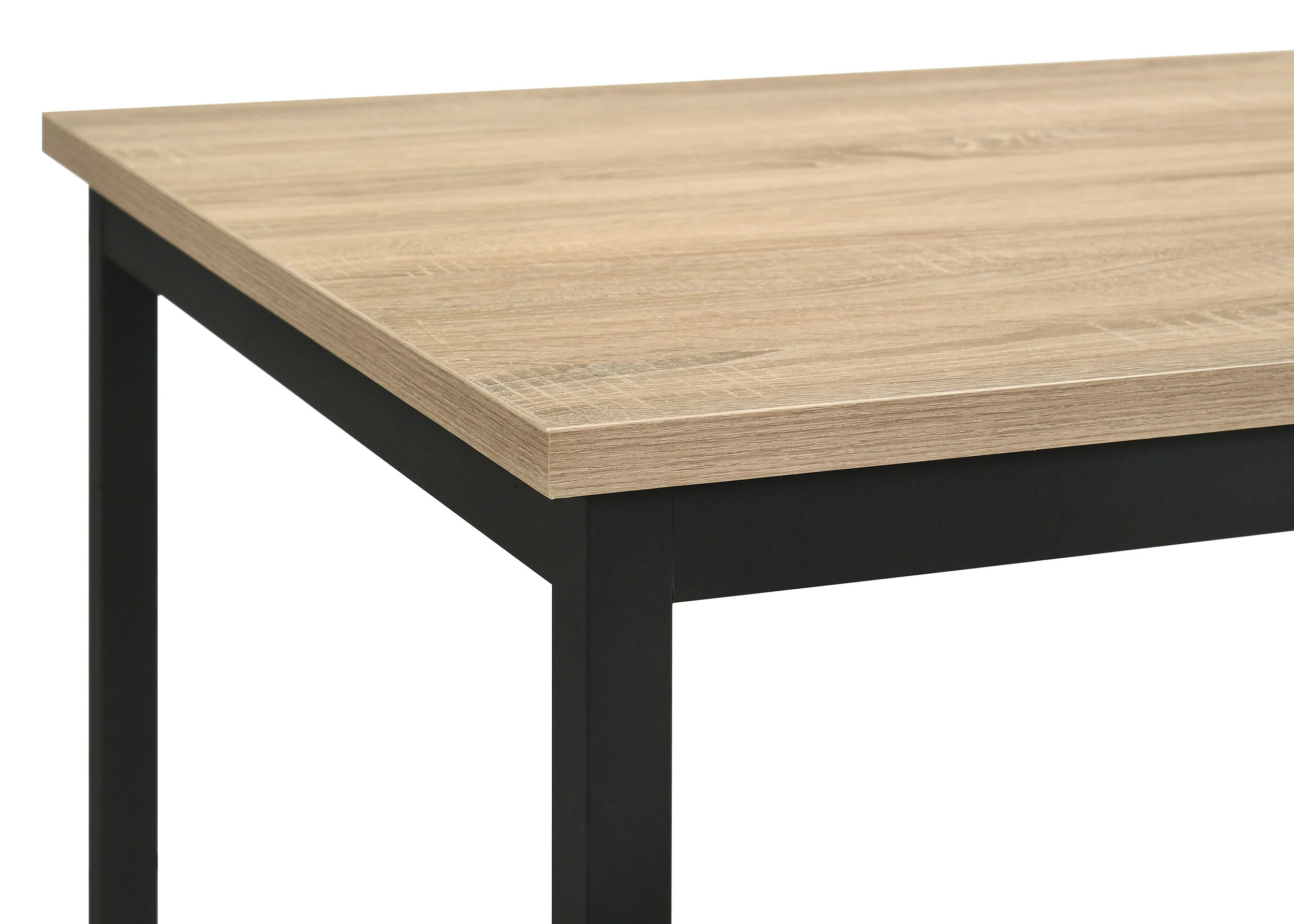 Garza Greige Oak/Black 5-piece Rectangular Dining Table - Image 7