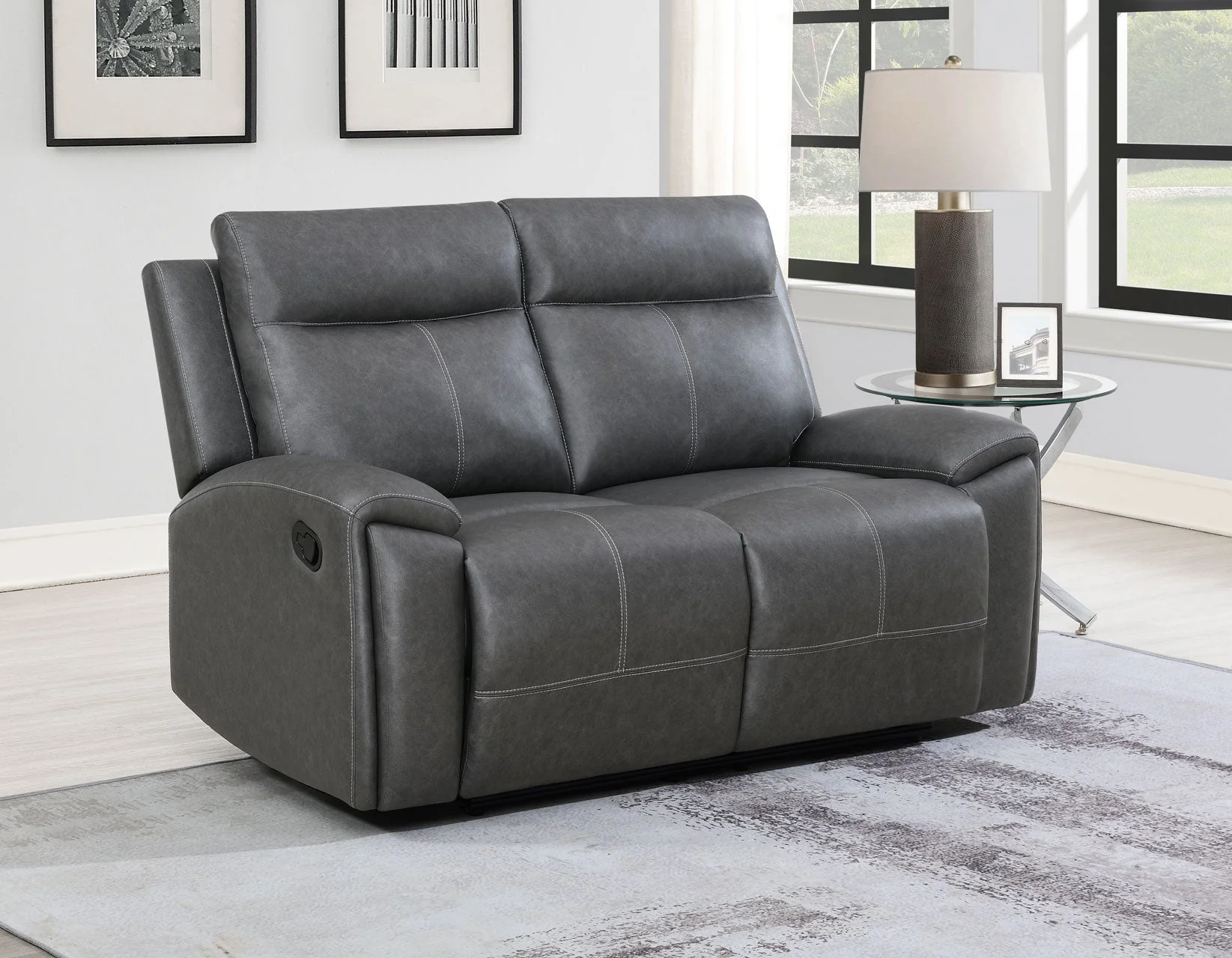 Gaston Manual Reclining Loveseat - Image 4
