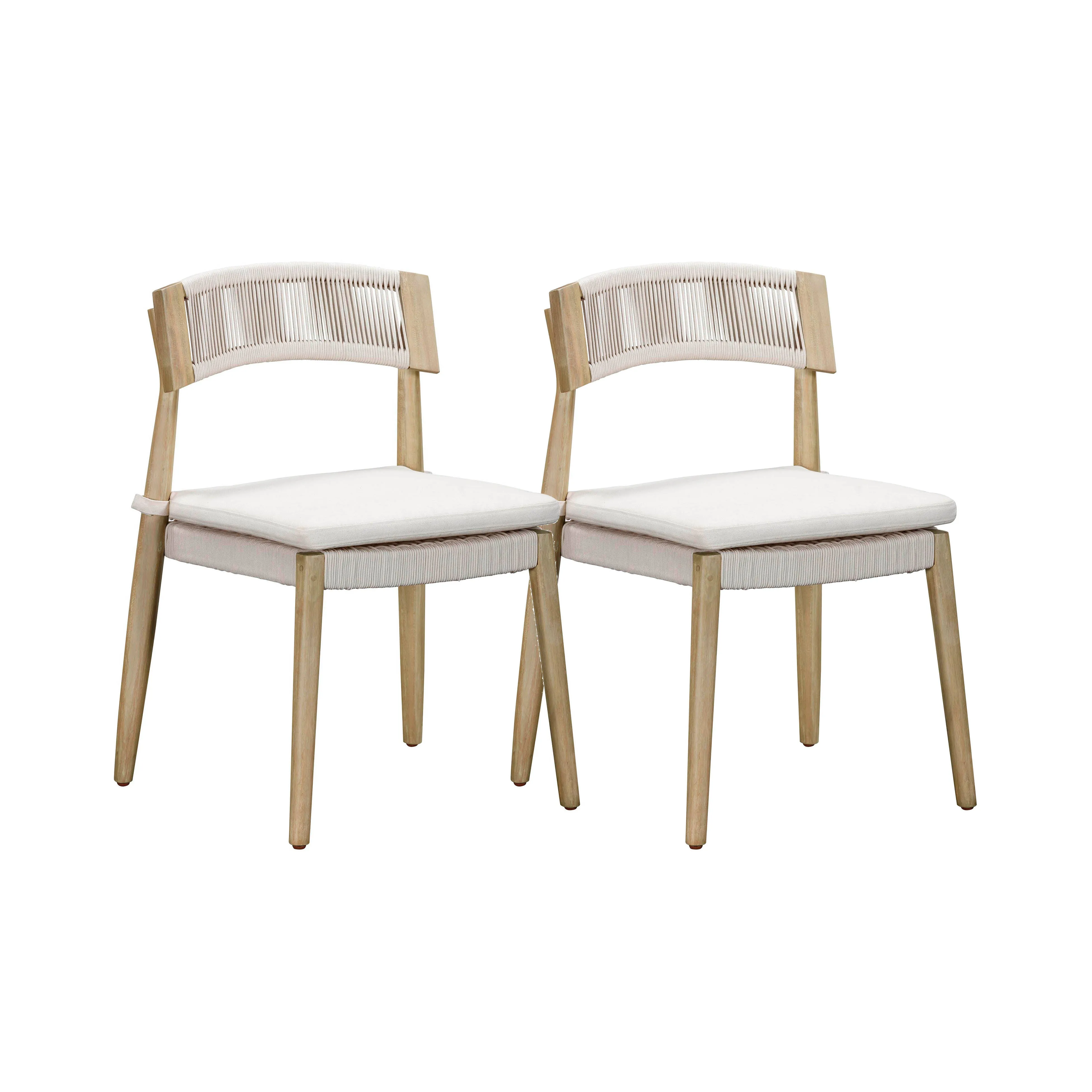 Gata Cream Outdoor Dining Chair - Set of 2 - Image 10