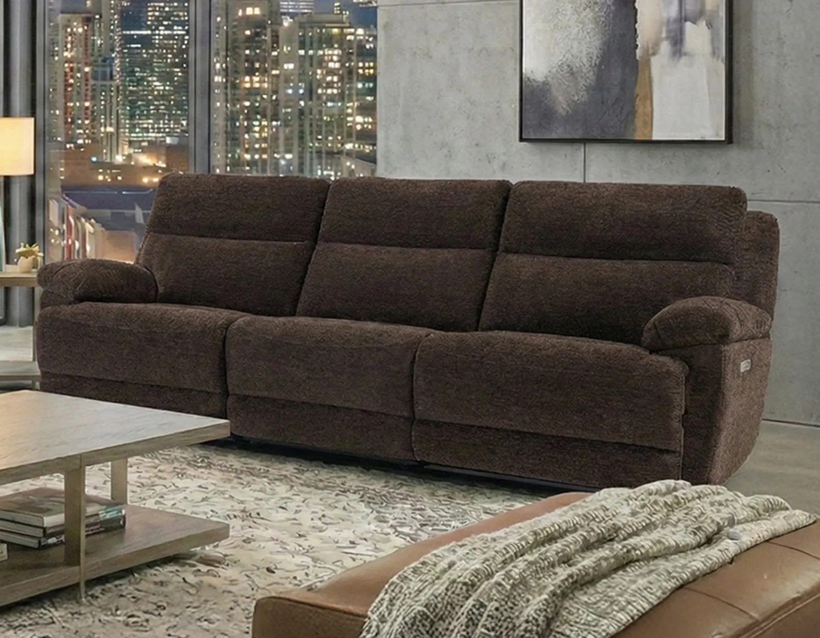 Gatlin Brown Fabric 3-Piece Power Reclining Set - Image 2