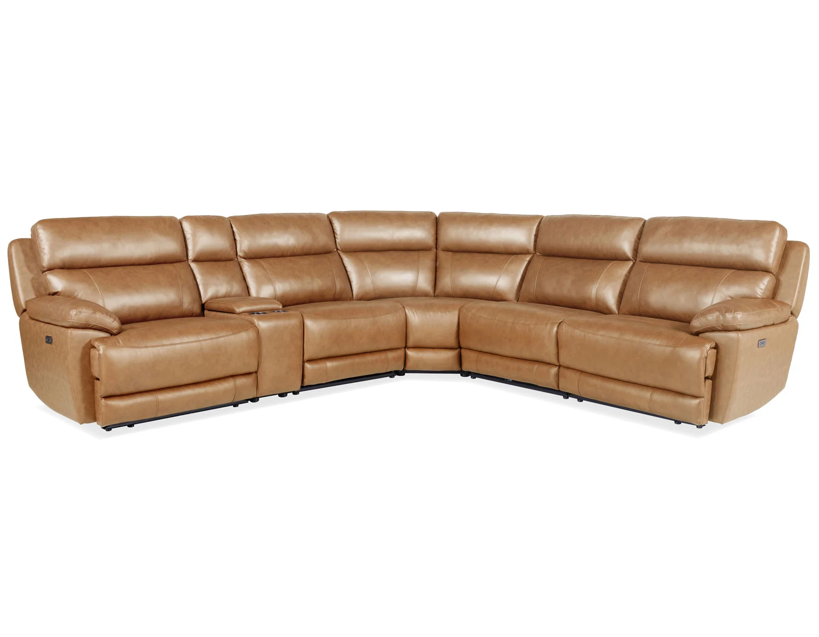 Gatlin Dual-Power Leather 6-Piece Modular Reclining Sectional - Image 2