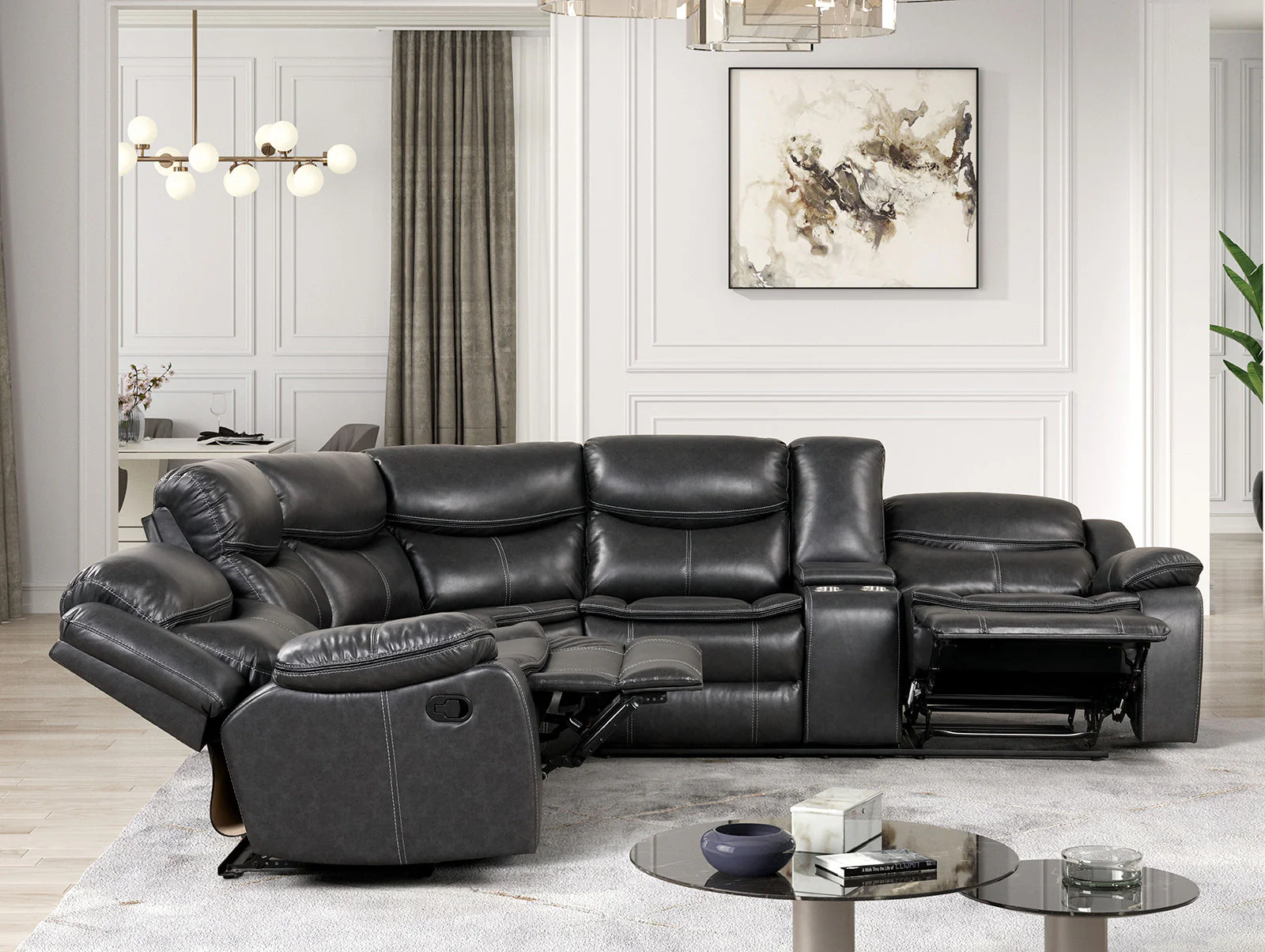 Gatria Gray Sectional - Image 2
