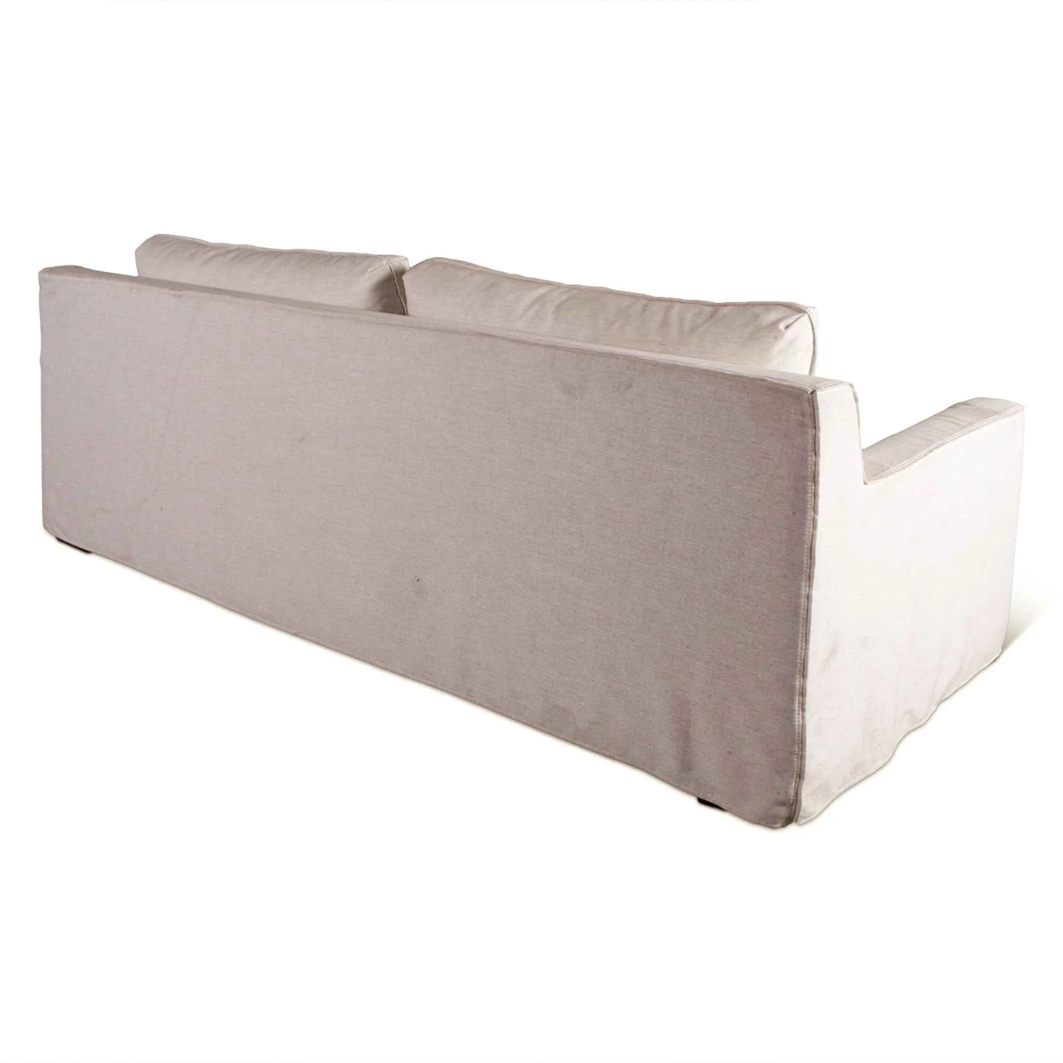 Gatsby Palladium Sofa in White Linen Slipcover - Image 3