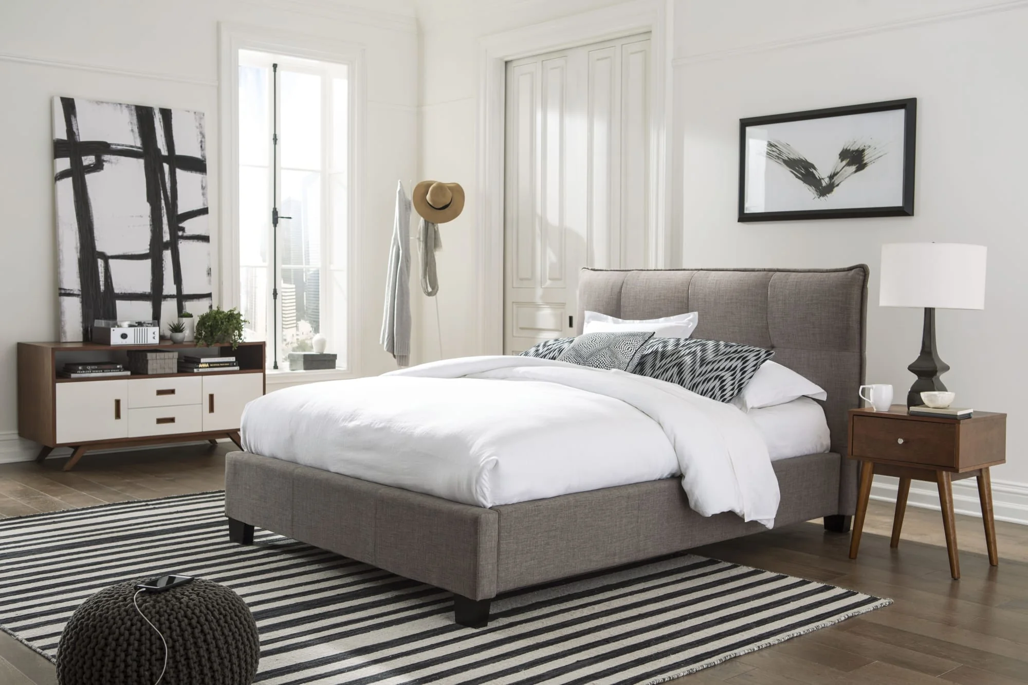 Geneva - Adona Dolphin Queen Upholstered Footboard Storage Bed - Image 2