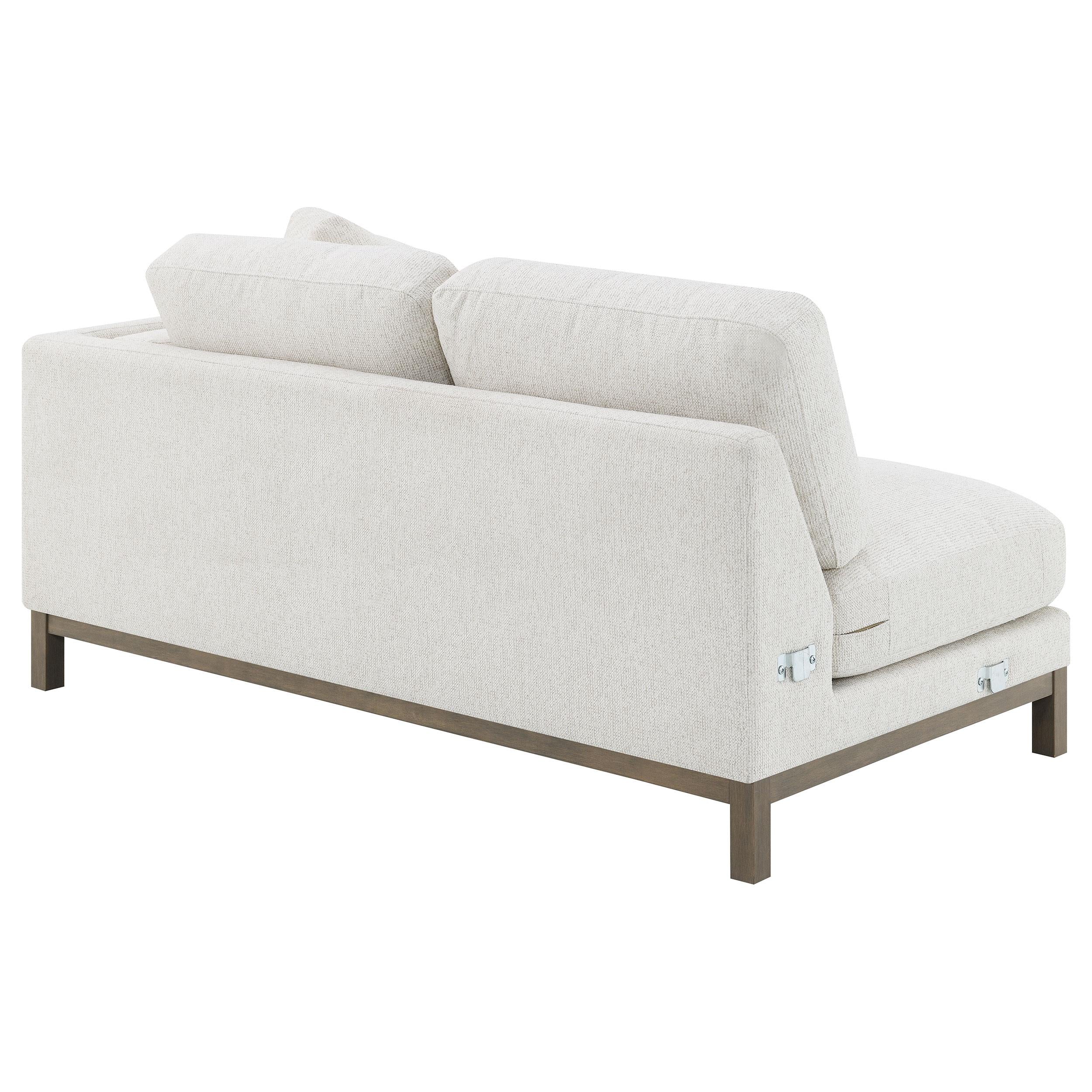 Geneva Sand Boucle Upholstered Sectional Chaise Sofa - Image 10