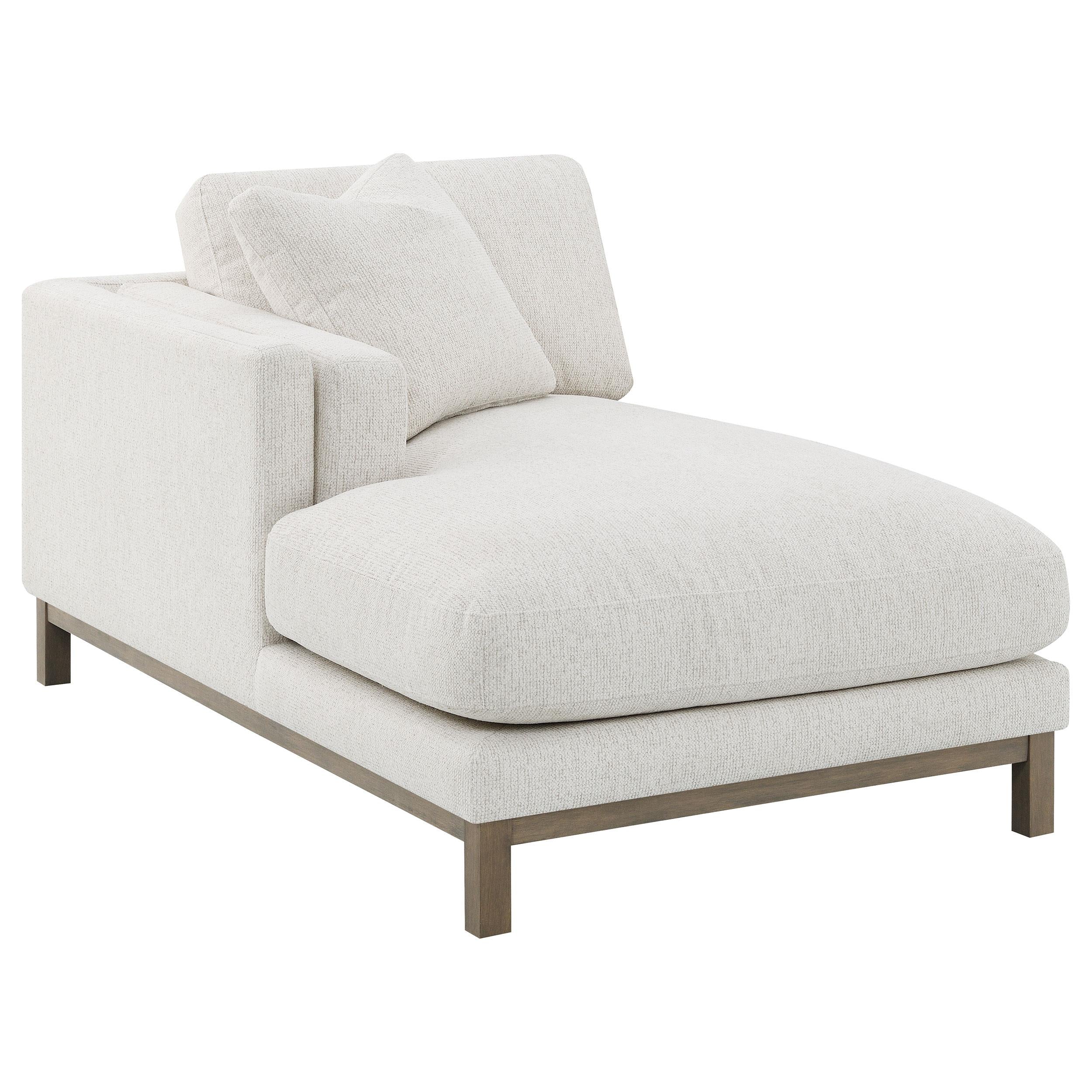Geneva Sand Boucle Upholstered Sectional Chaise Sofa - Image 12