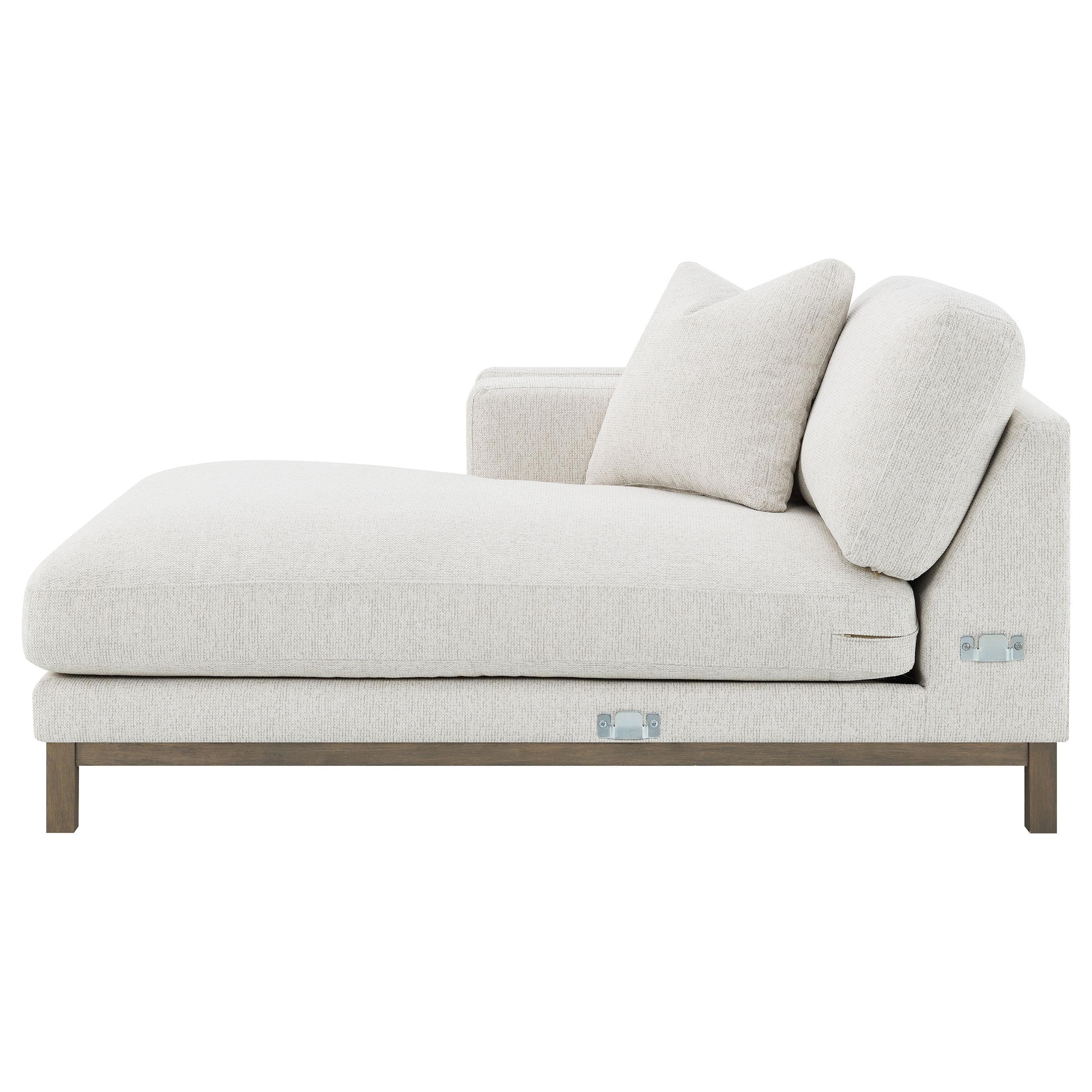 Geneva Sand Boucle Upholstered Sectional Chaise Sofa - Image 14
