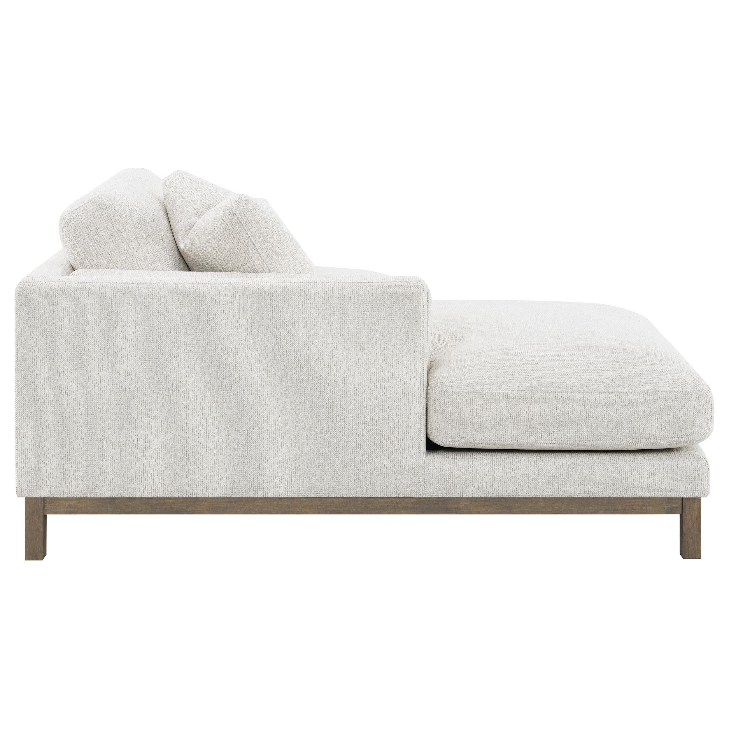 Geneva Sand Boucle Upholstered Sectional Chaise Sofa - Image 15
