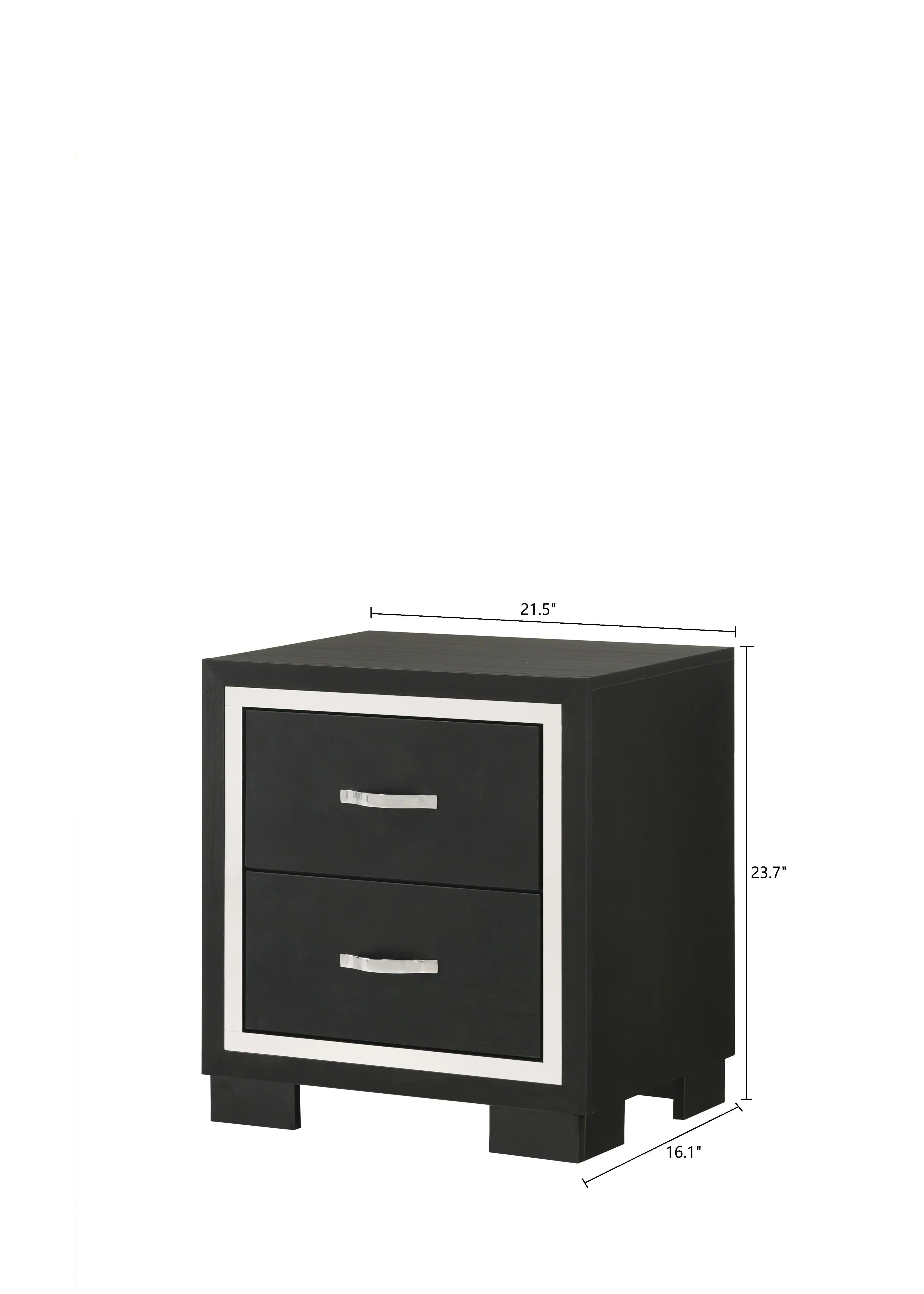 Gennro Black Corduroy Upholstered Panel Bedroom Set - Image 13
