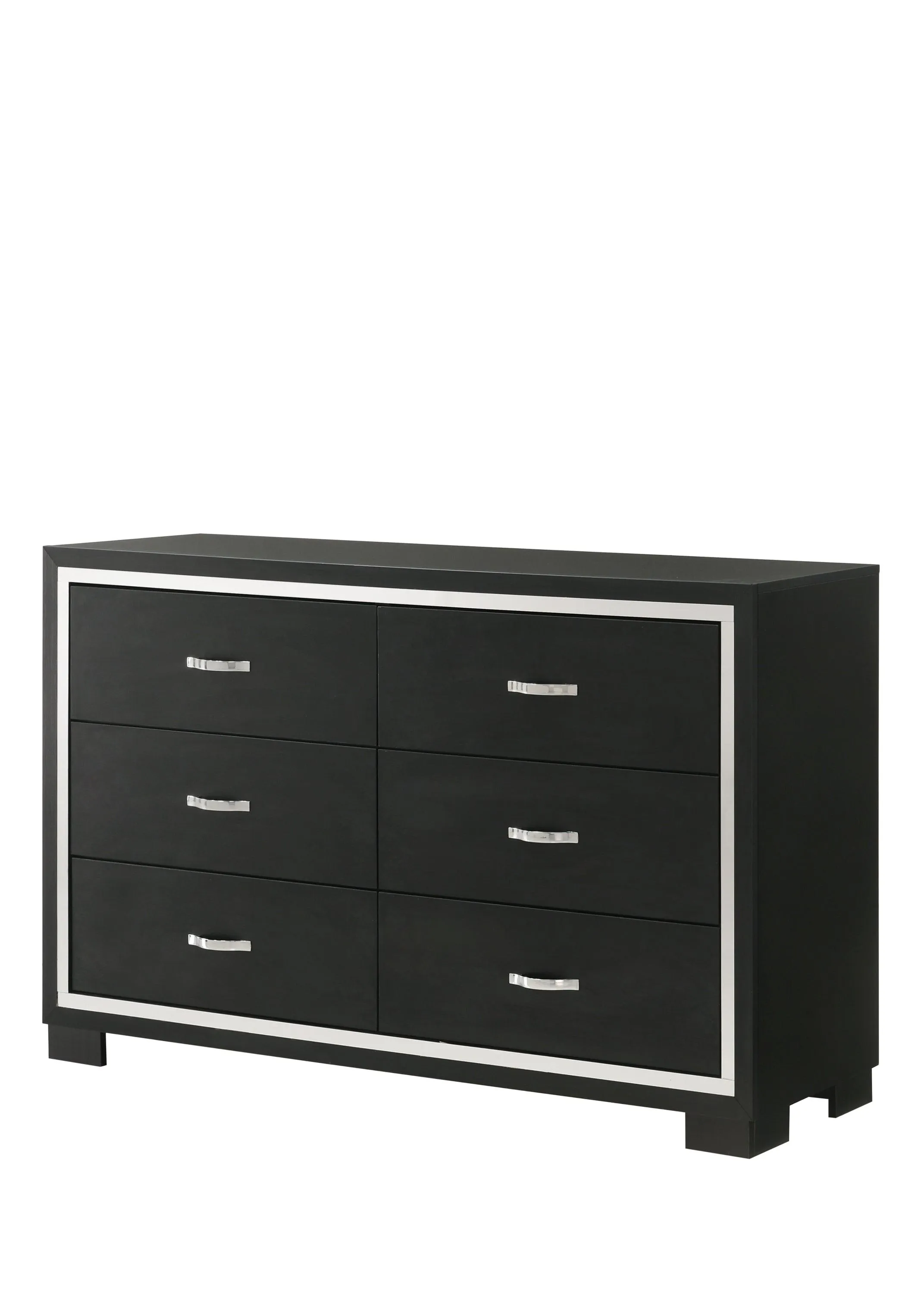 Gennro Black Corduroy Upholstered Panel Bedroom Set - Image 16