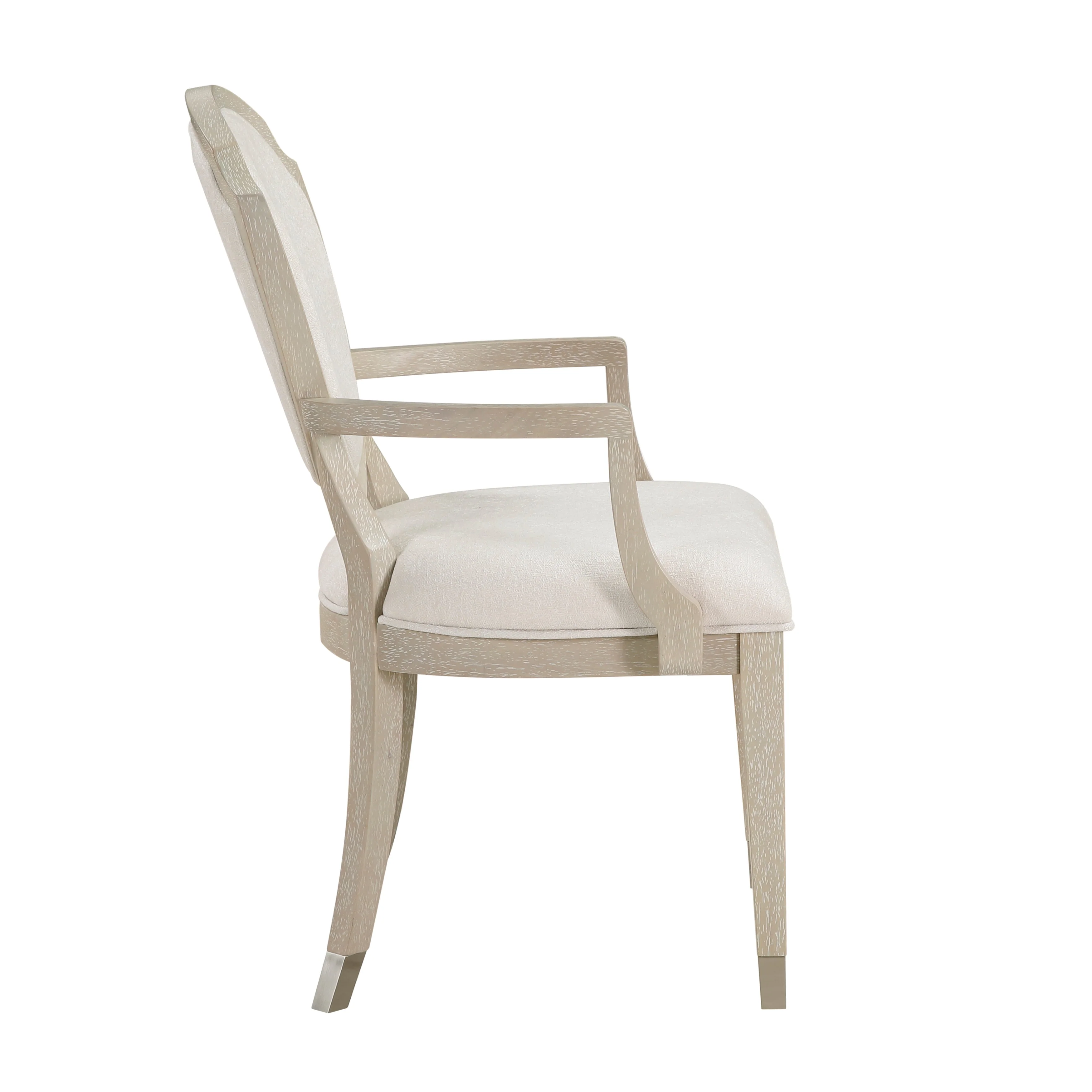 Genoa Light Oak/Ivory Dining Arm Chair, Set of 2 - Image 2
