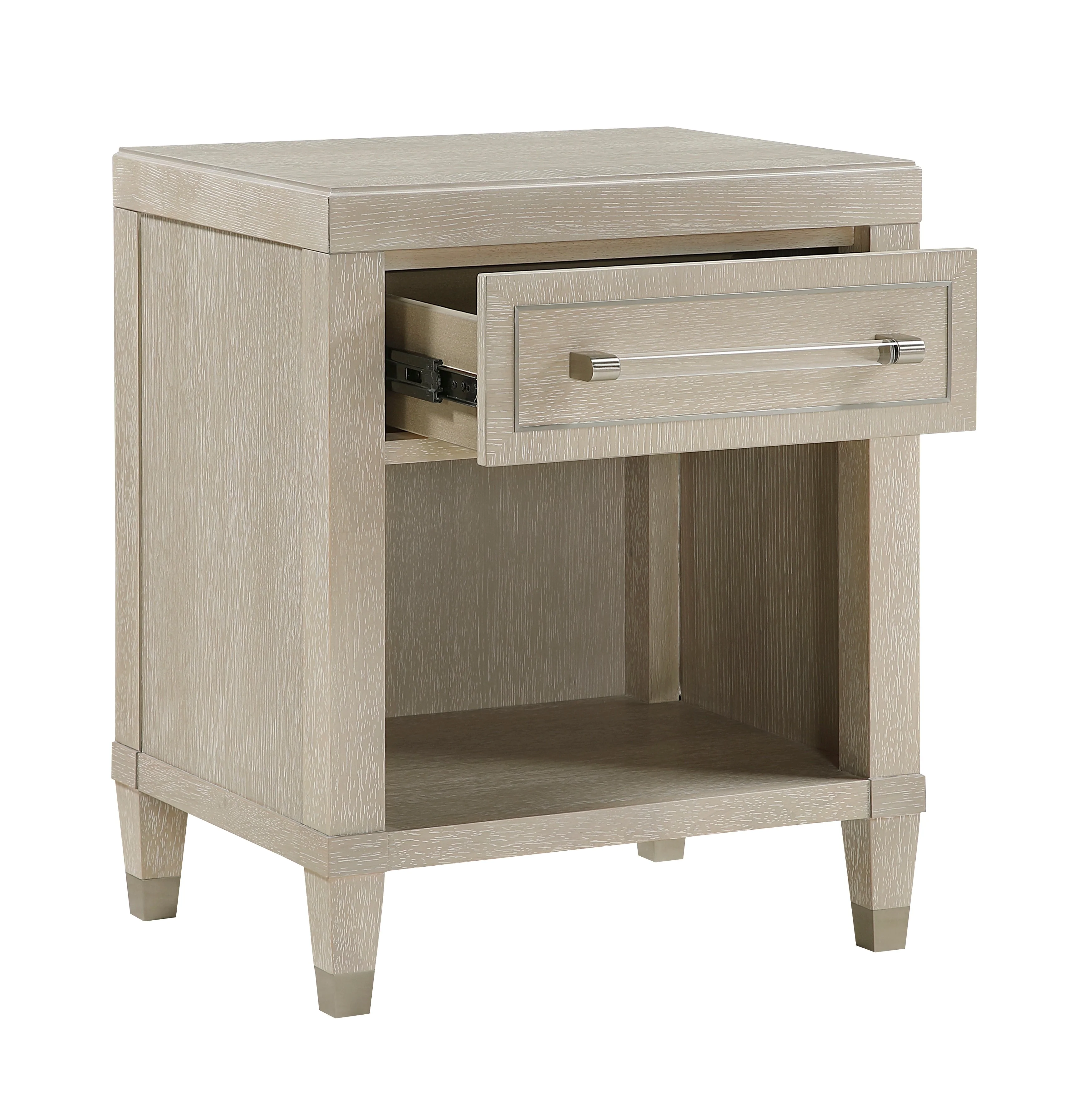 Genoa Light Oak Upholstered Storage Platform Bedroom Set - Image 21