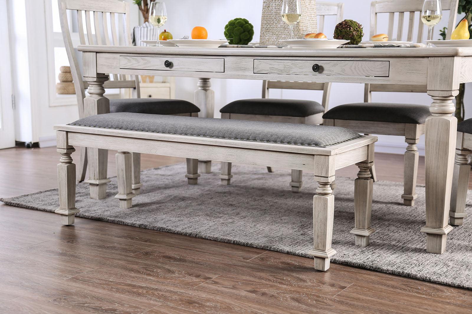 Georgia Antique White/Gray Dining Table - Image 2