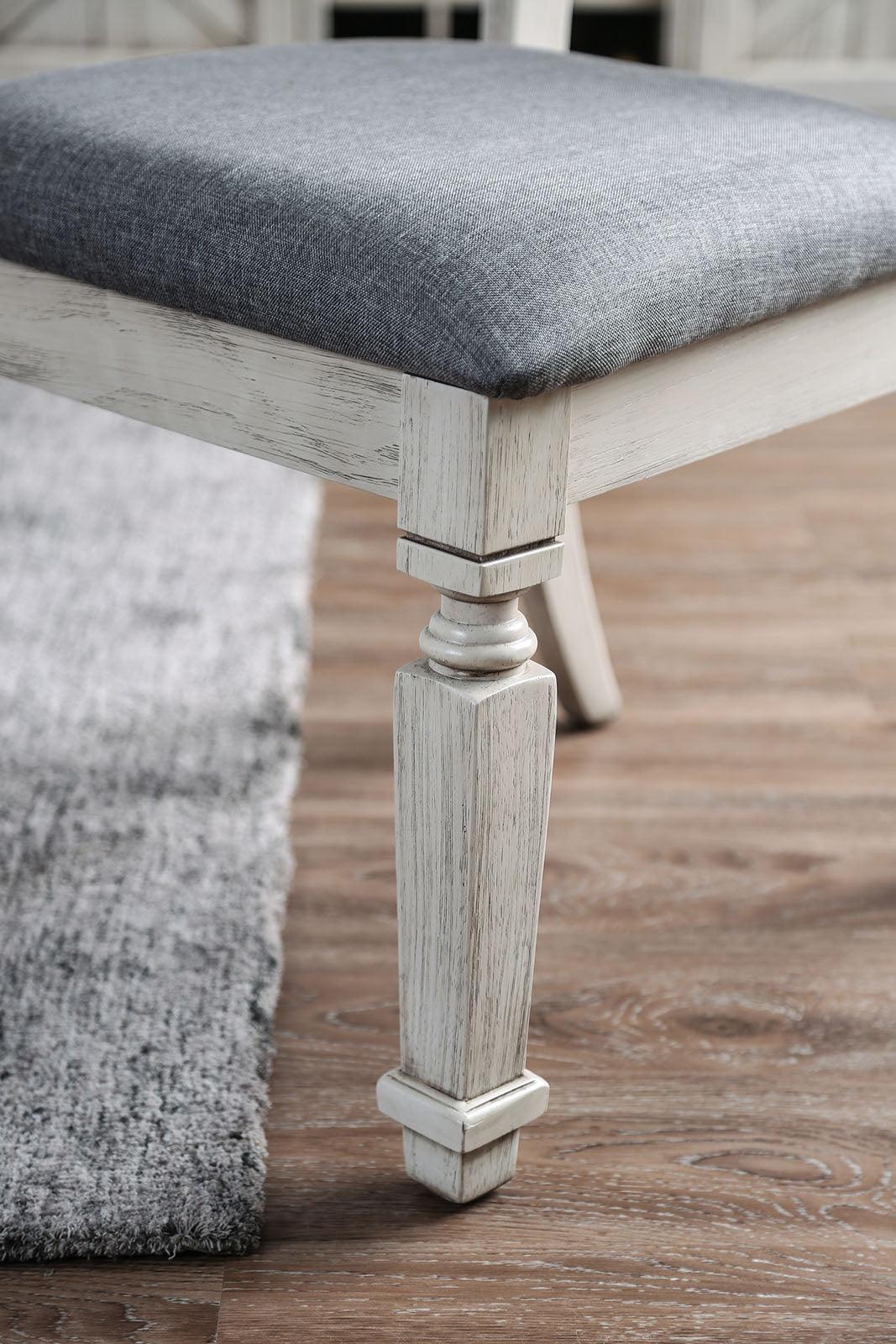 Georgia Antique White/Gray Dining Table - Image 3
