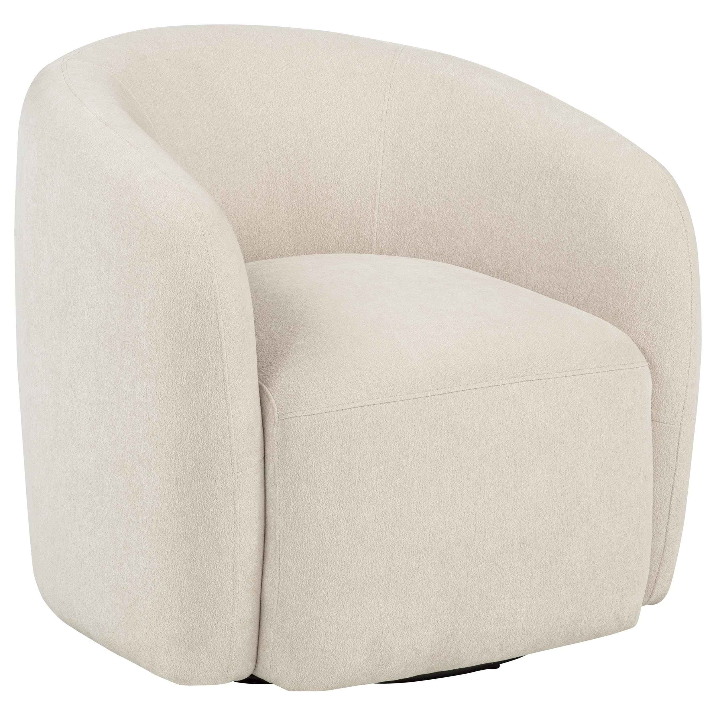 Gerley Beige Chenille Upholstered Swivel Accent Chair - Image 2