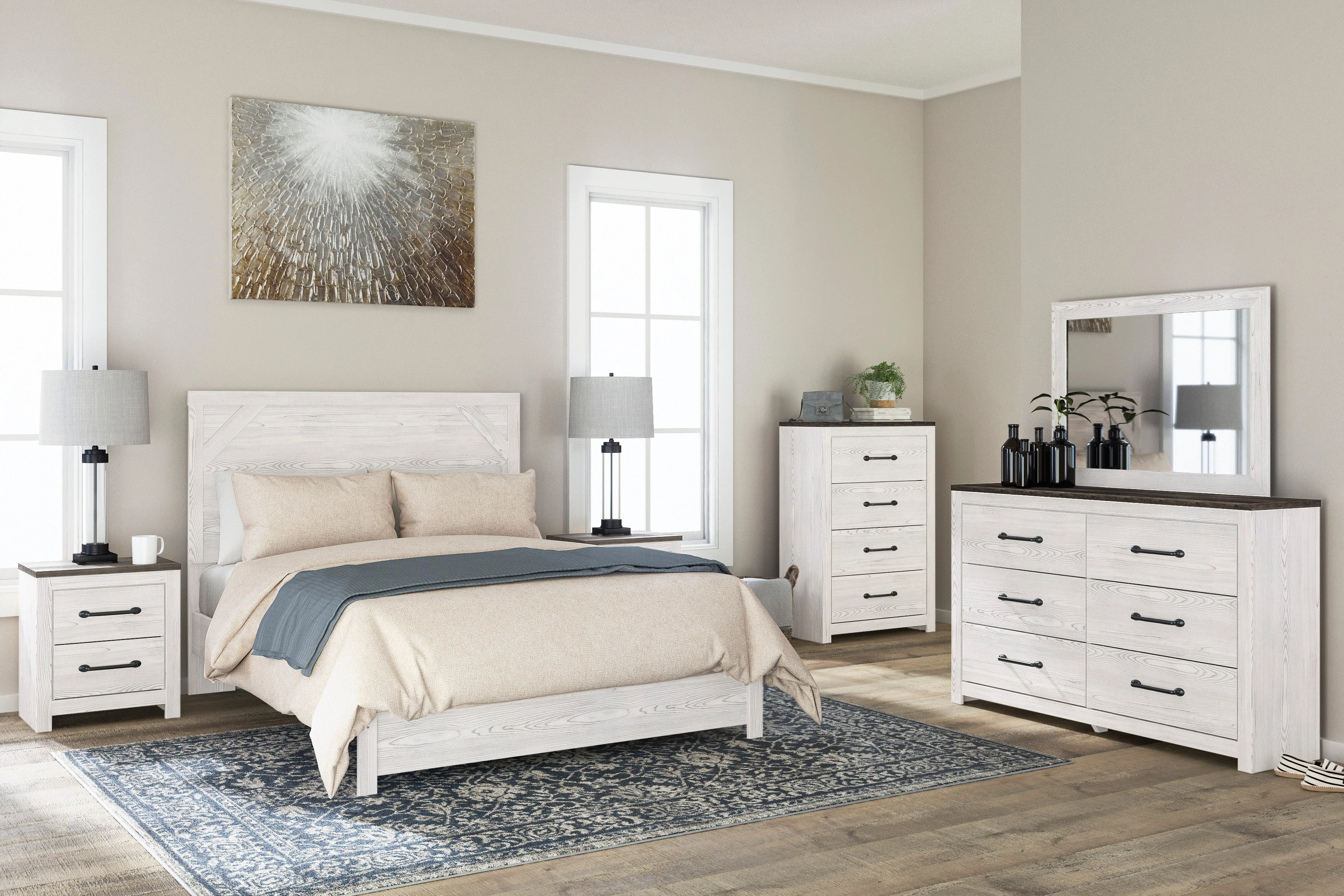 Gerridan White/Gray Panel Bedroom Set - Image 2