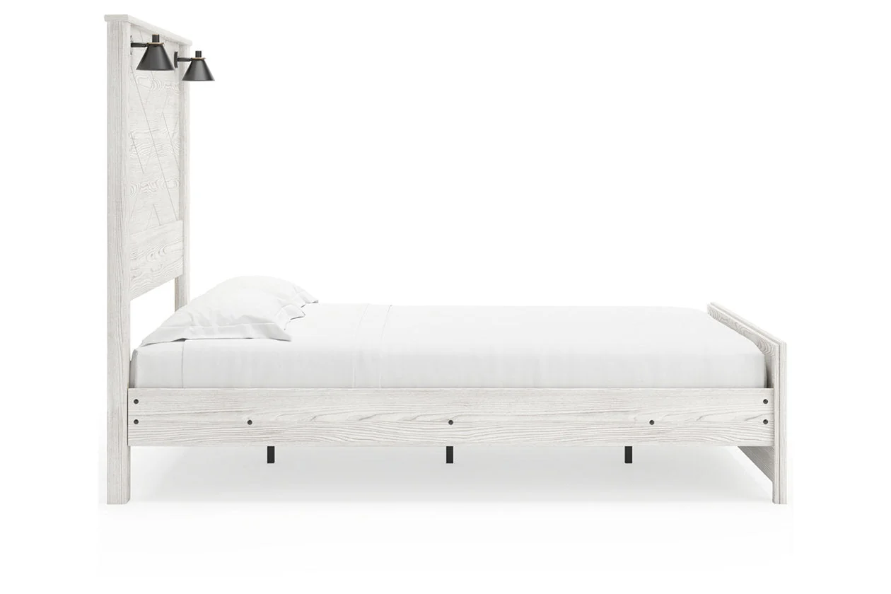 Gerridan White Queen LED Panel Bed - Image 5