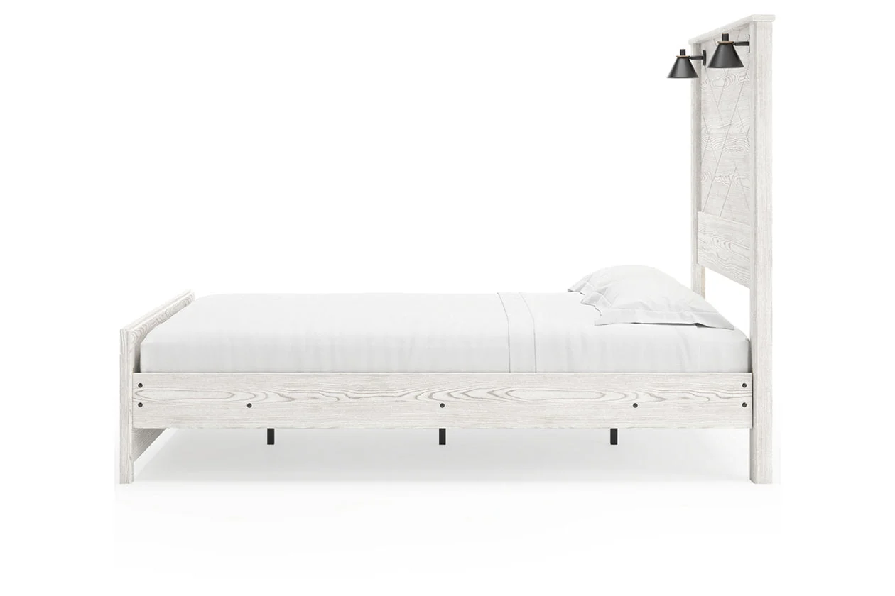 Gerridan White Queen LED Panel Bed - Image 7