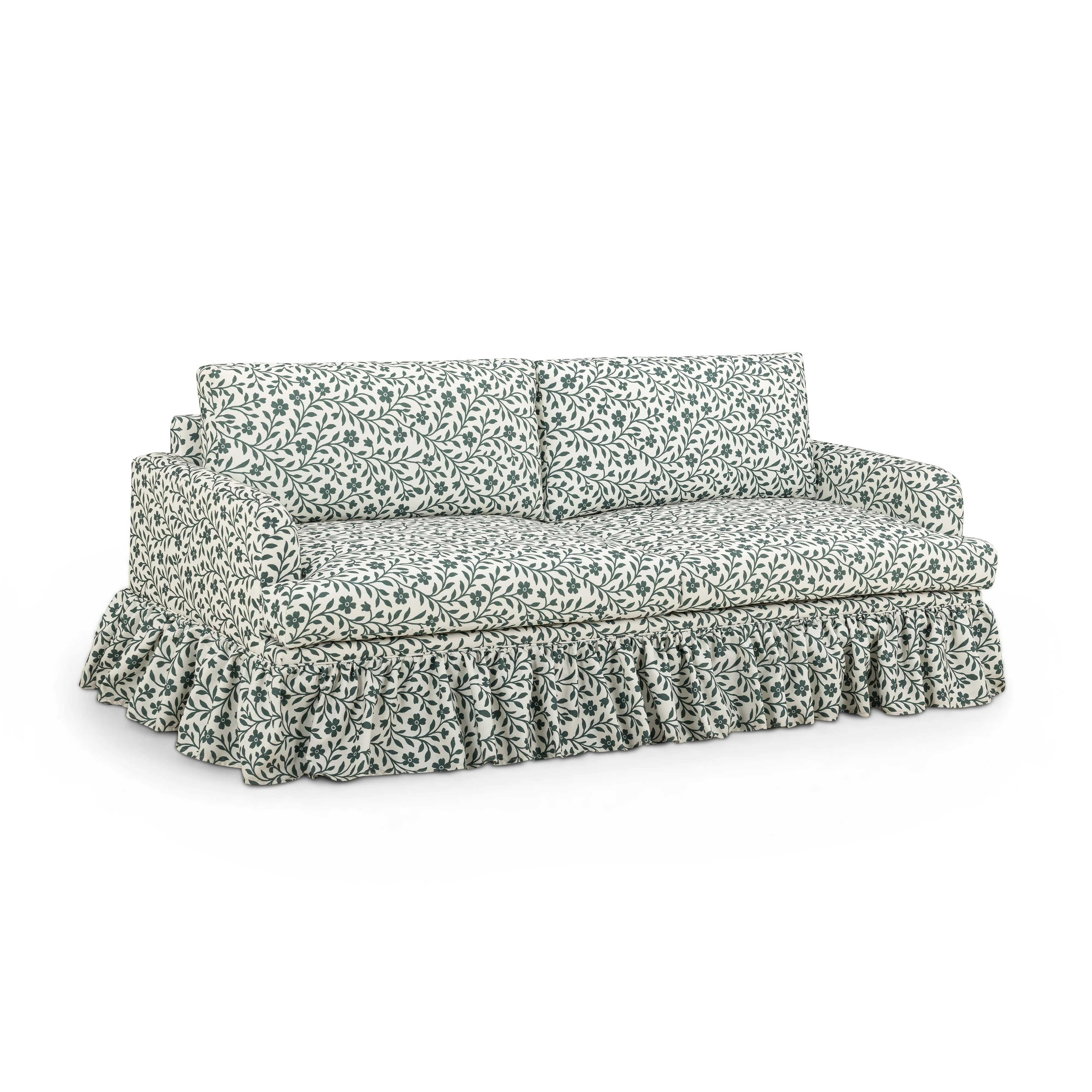 Gertrude 90" Floral Performance Linen Weave Sofa - Image 2