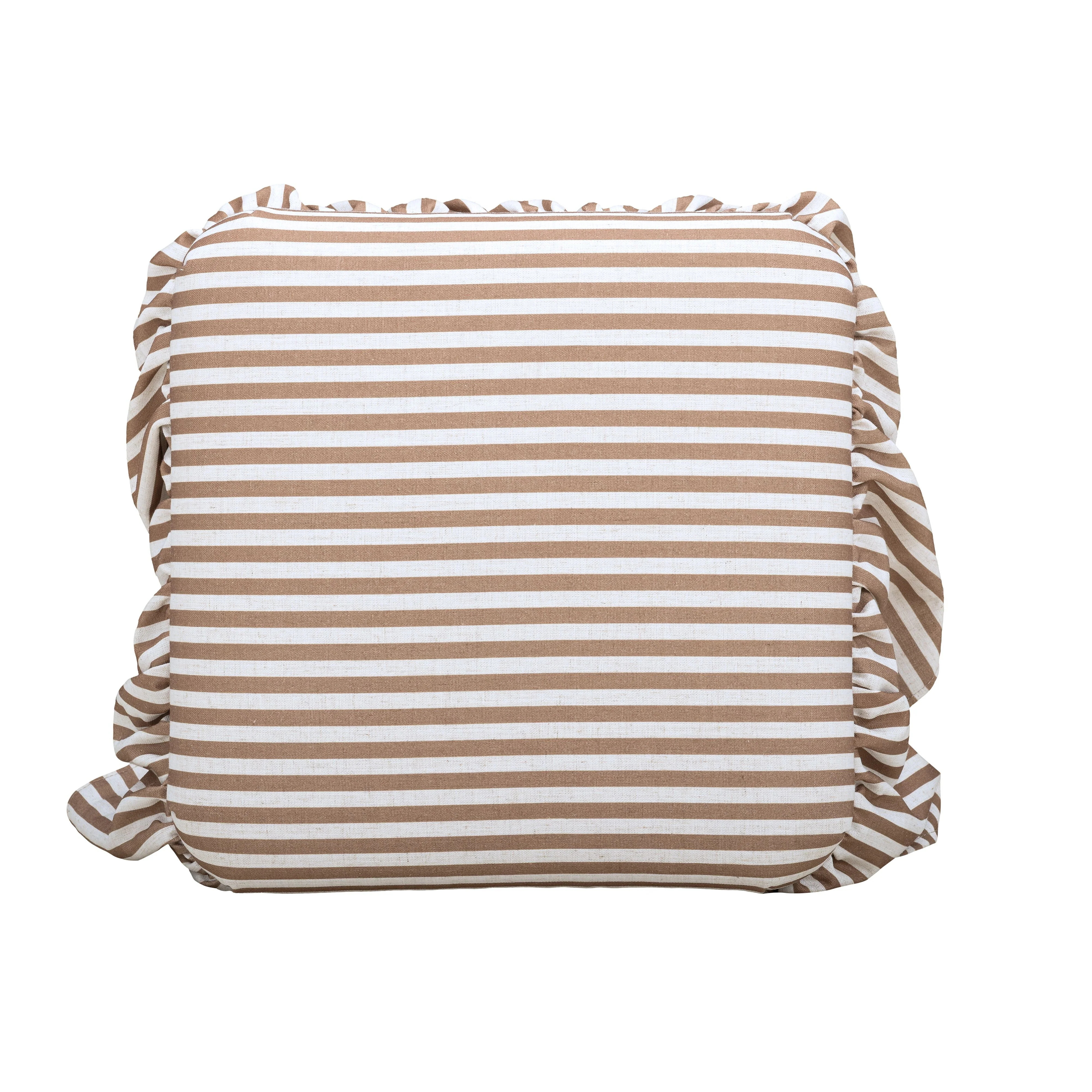 Gertrude Striped Performance Linen Skirted Ottoman - Image 5