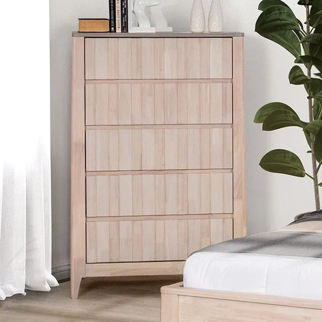 Gervais White Wash 4-Piece Queen Bedroom Set - Image 5