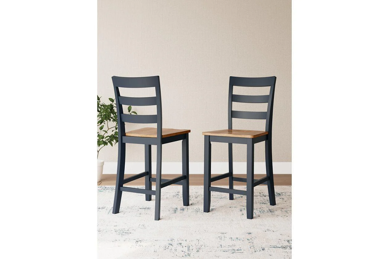 Gesthaven Natural/Blue Counter Height Dining Table and 2 Barstools - Image 17
