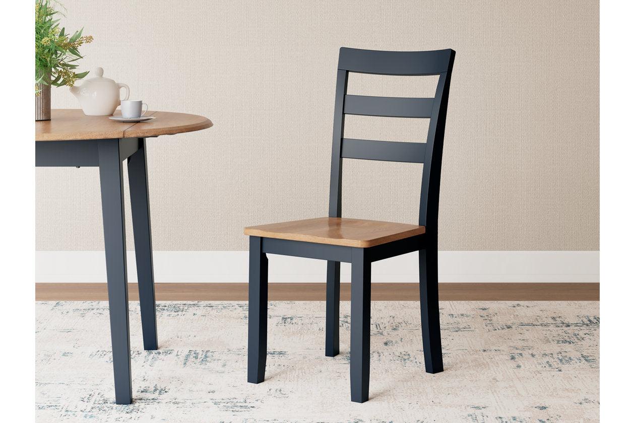 Gesthaven Natural/Blue Dining Table and 2 Chairs - Image 12
