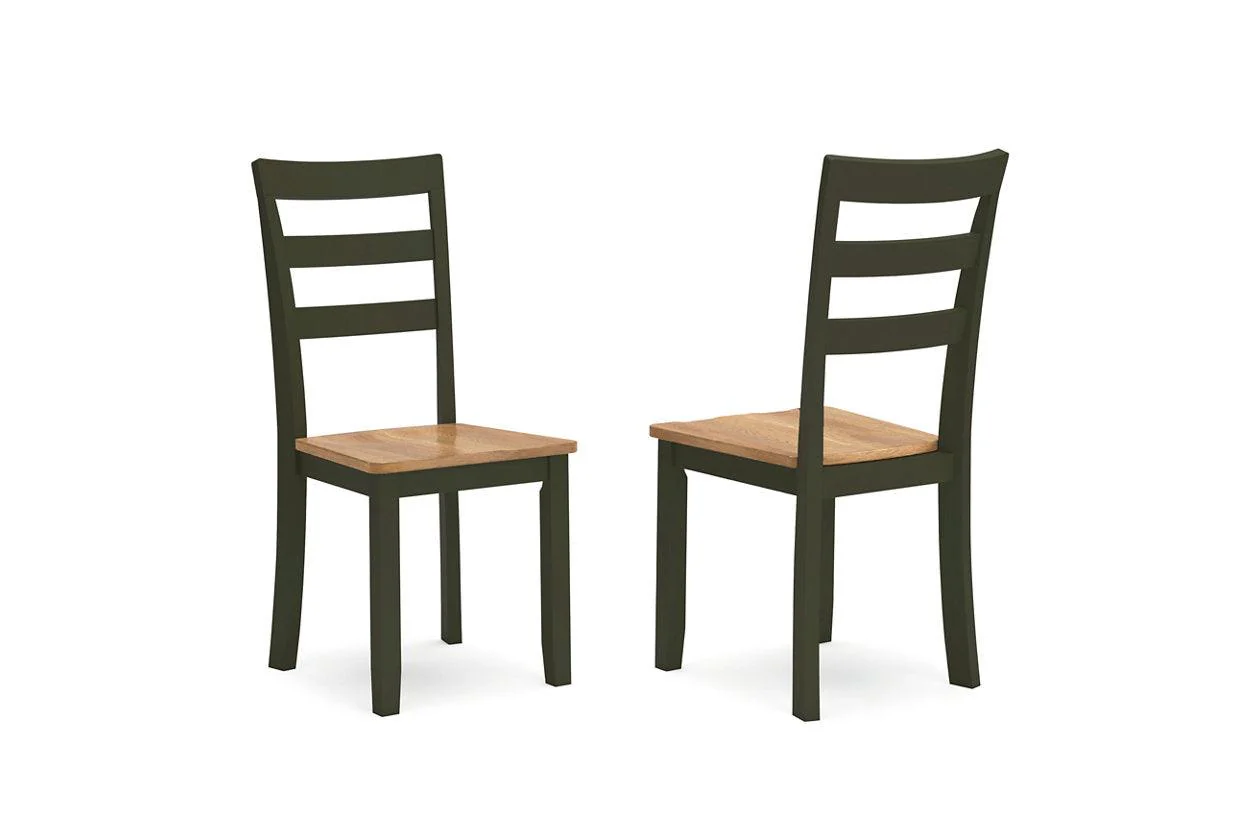 Gesthaven Natural/Green Dining Table and 2 Chairs - Image 7