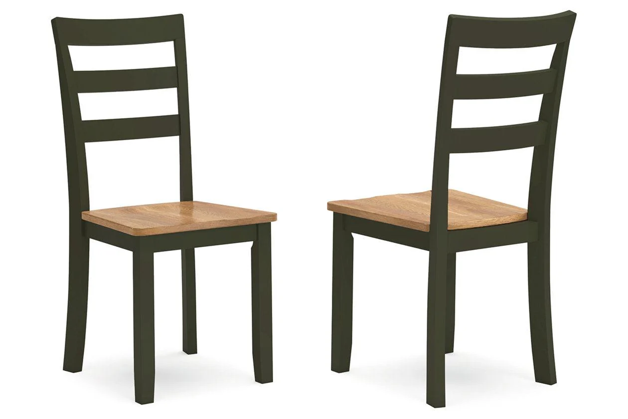 Gesthaven Natural/Green Dining Table and 4 Chairs - Image 2
