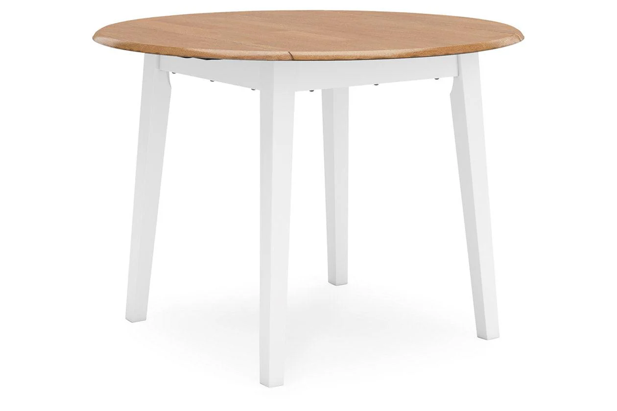 Gesthaven Natural/White Dining Table and 4 Chairs - Image 3