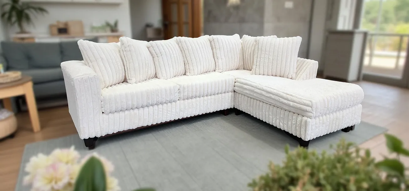 Gia Ivory Right Arm Facing (RAF) Sectional
