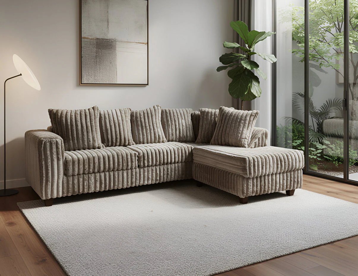 Gia Mocha Arm Facing (RAF) Sectional