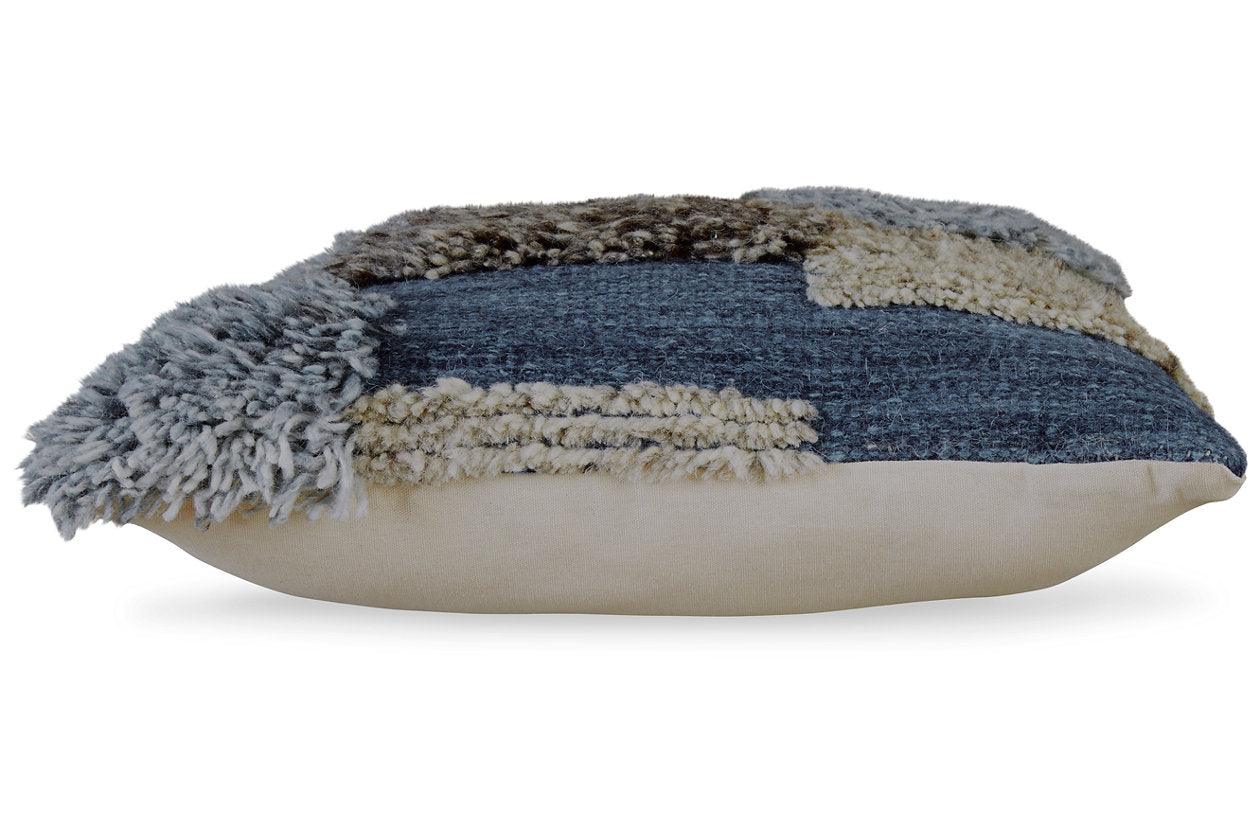 Gibbend Blue/Gray/White Pillow - Image 4