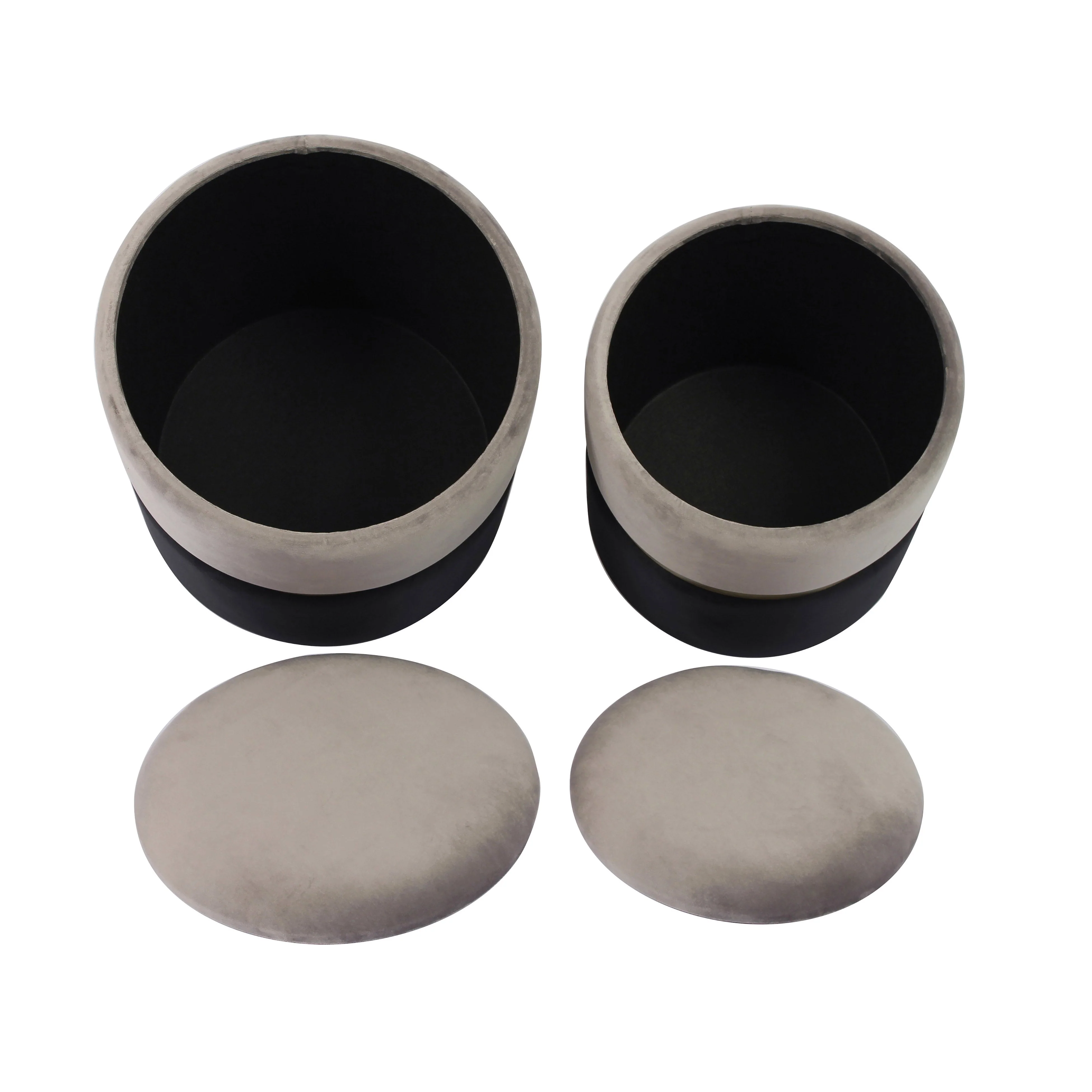 Gigi Grey Storage Ottomans - Set of 2 - Image 5