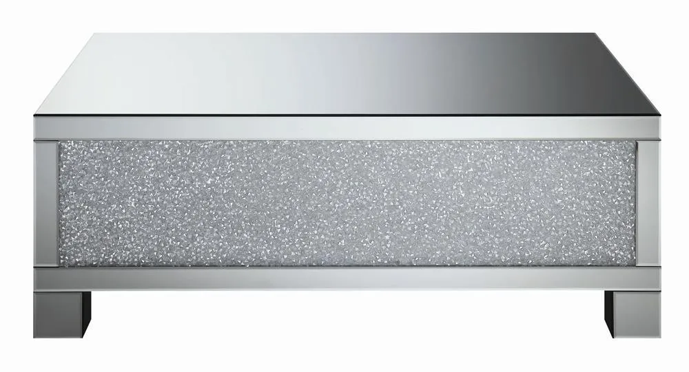 Gillian Clear Mirror Rectangular Coffee Table - Image 3