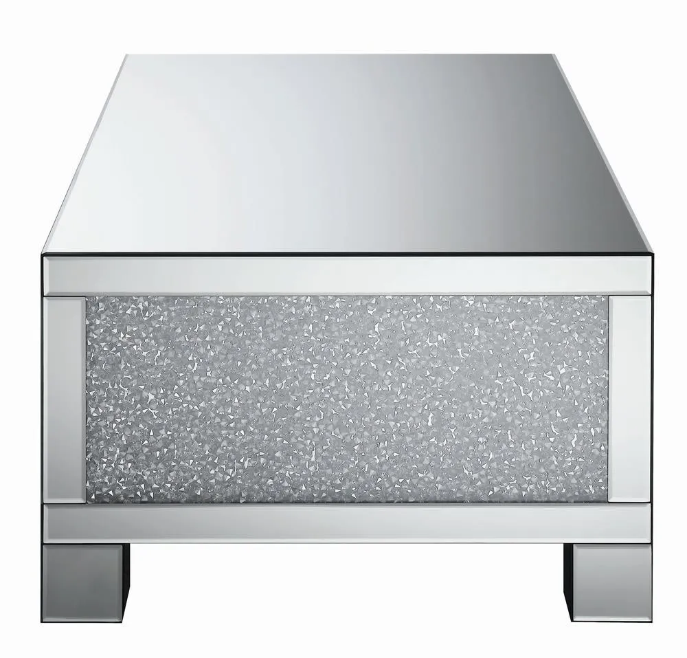 Gillian Clear Mirror Rectangular Coffee Table - Image 4