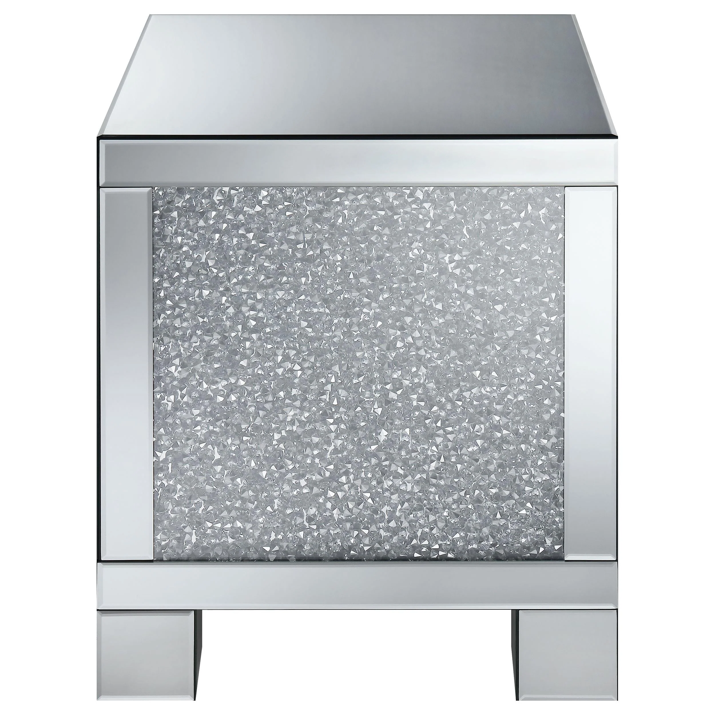 Gillian Silver 2-Piece Mirrored Coffee and End Table Set - Image 6