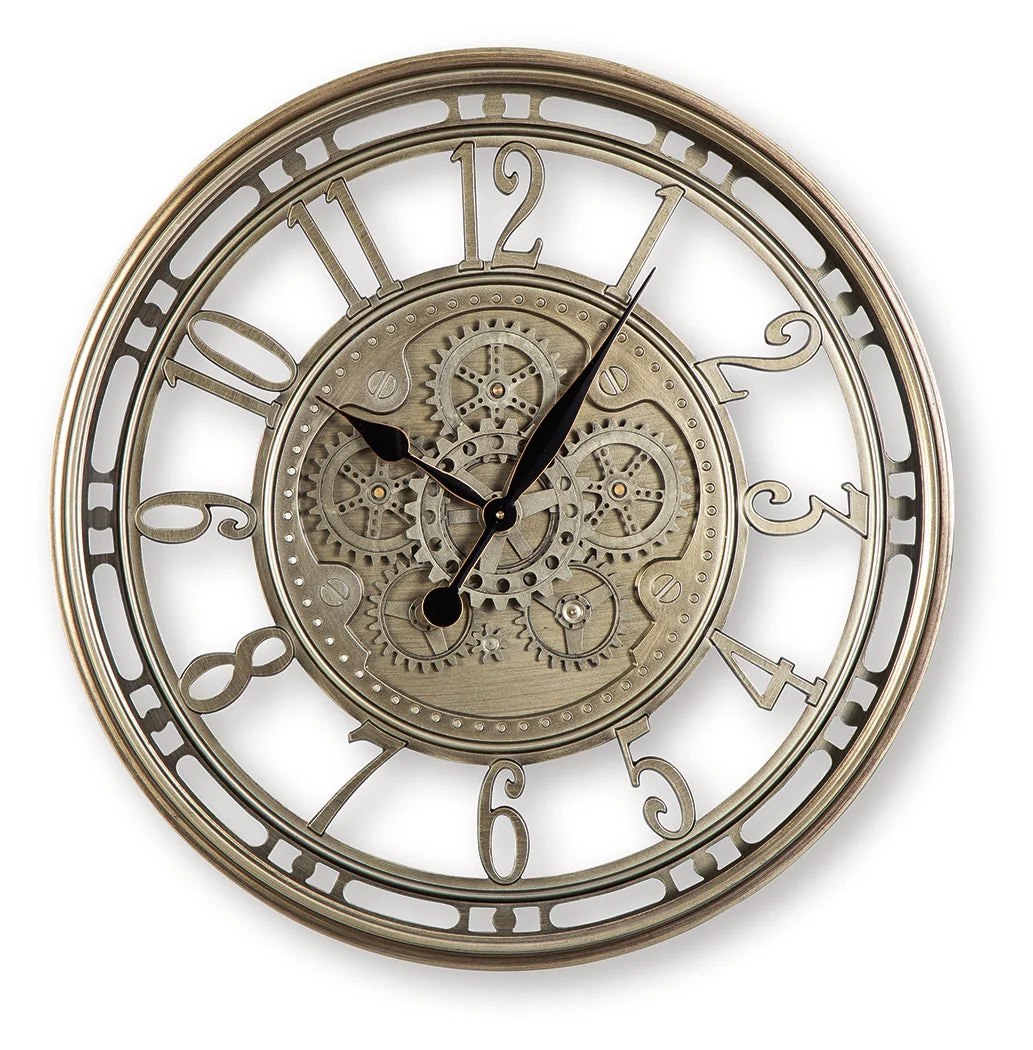 Gilover Champagne Finish Wall Clock - Image 2