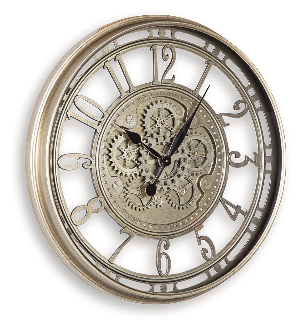 Gilover Champagne Finish Wall Clock - Image 3